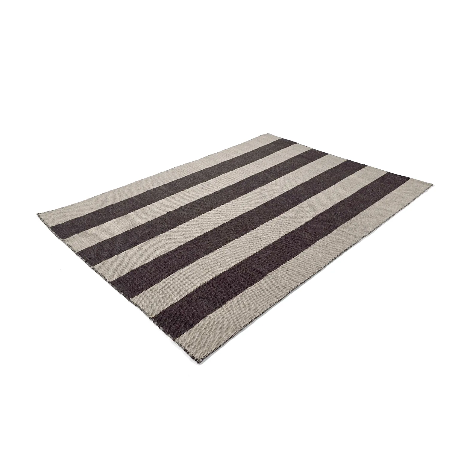 Wollteppich - Garine (schwarz/beige)