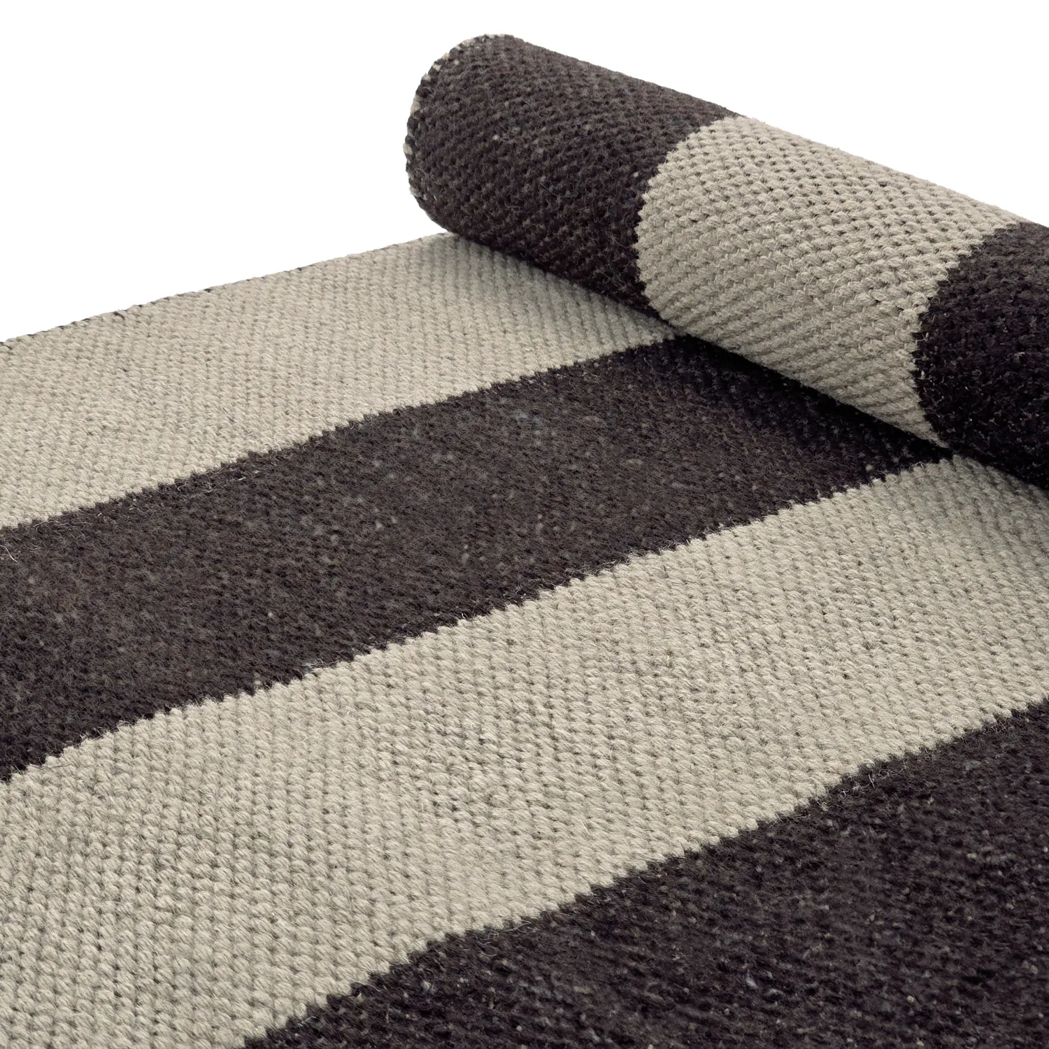 Wollteppich - Garine (schwarz/beige)