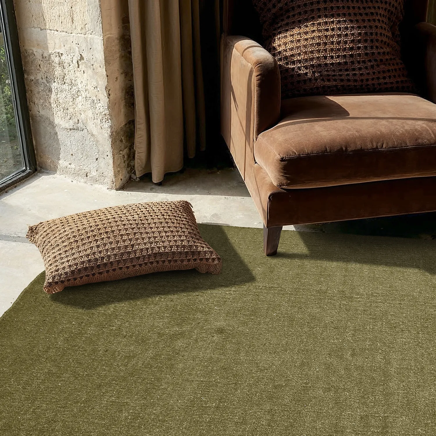 Wollteppich - Hamilton (moosgrün)