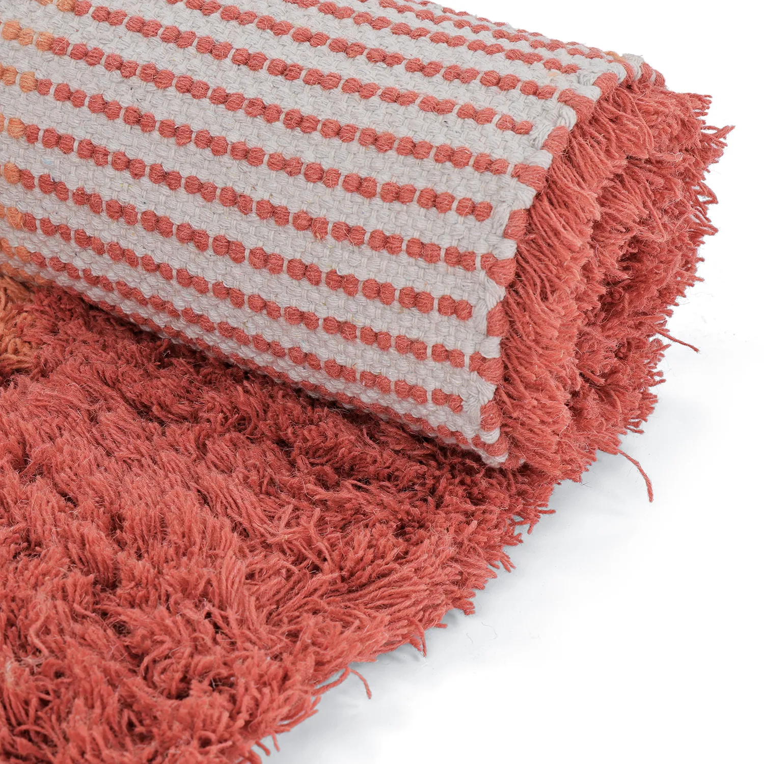 Wollteppich - Khenifra Handknot Wool Premium (orange/rot)