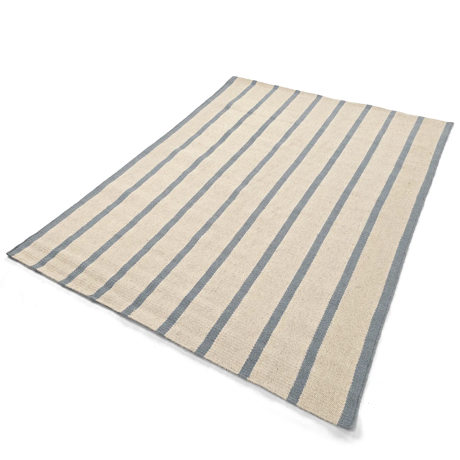 Wollteppich - Luton (verblasstes denim/weiß)