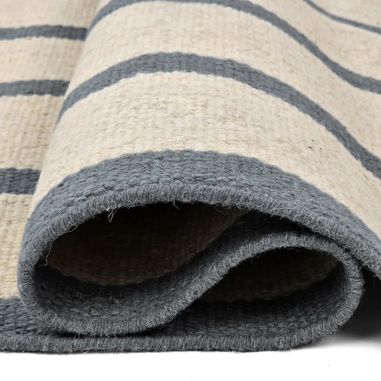 Wollteppich - Luton (verblasstes denim/weiß)