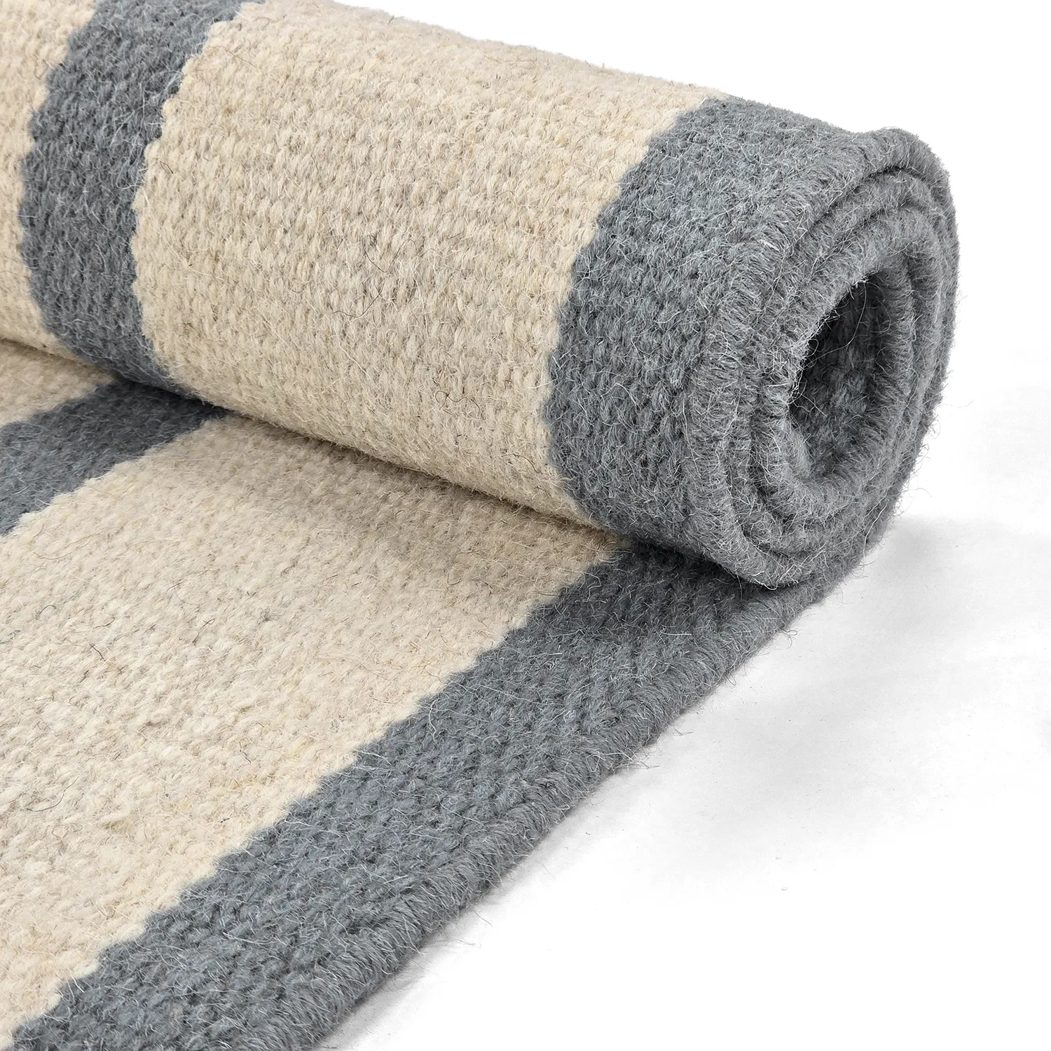 Wollteppich - Luton (verblasstes denim/weiß)