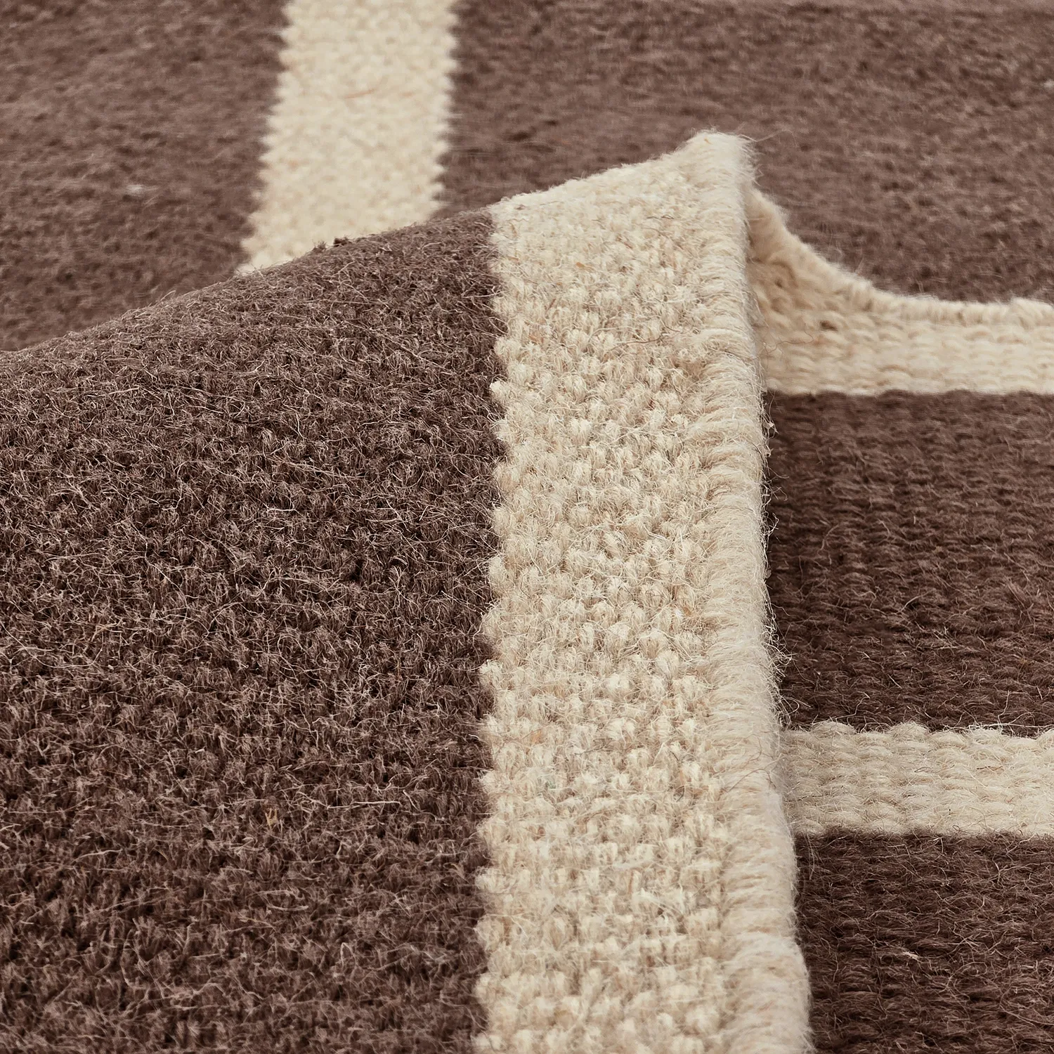 Wollteppich - Luton (natur/dunkel-taupe)