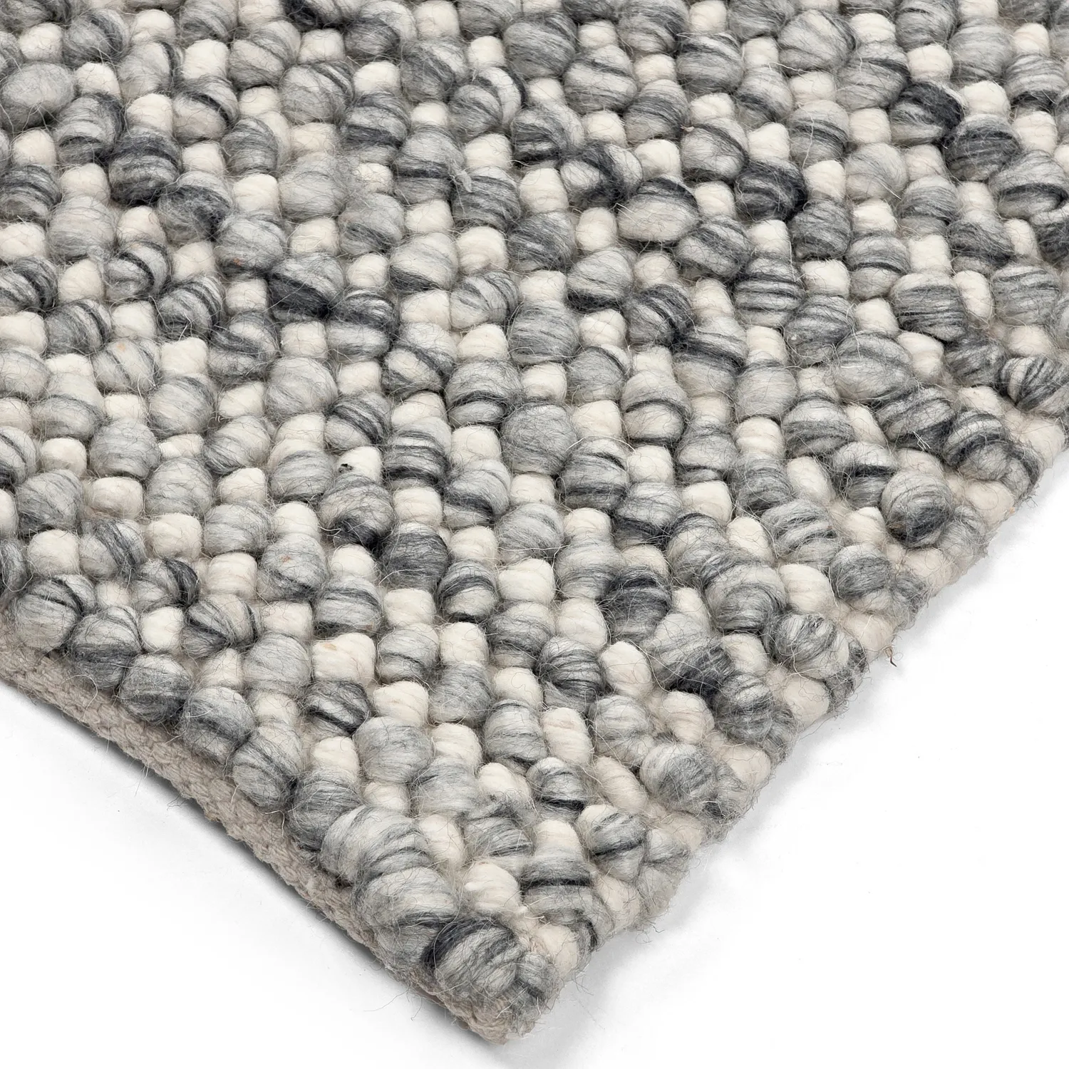 Wollteppich - Mesra (grau/weiß)