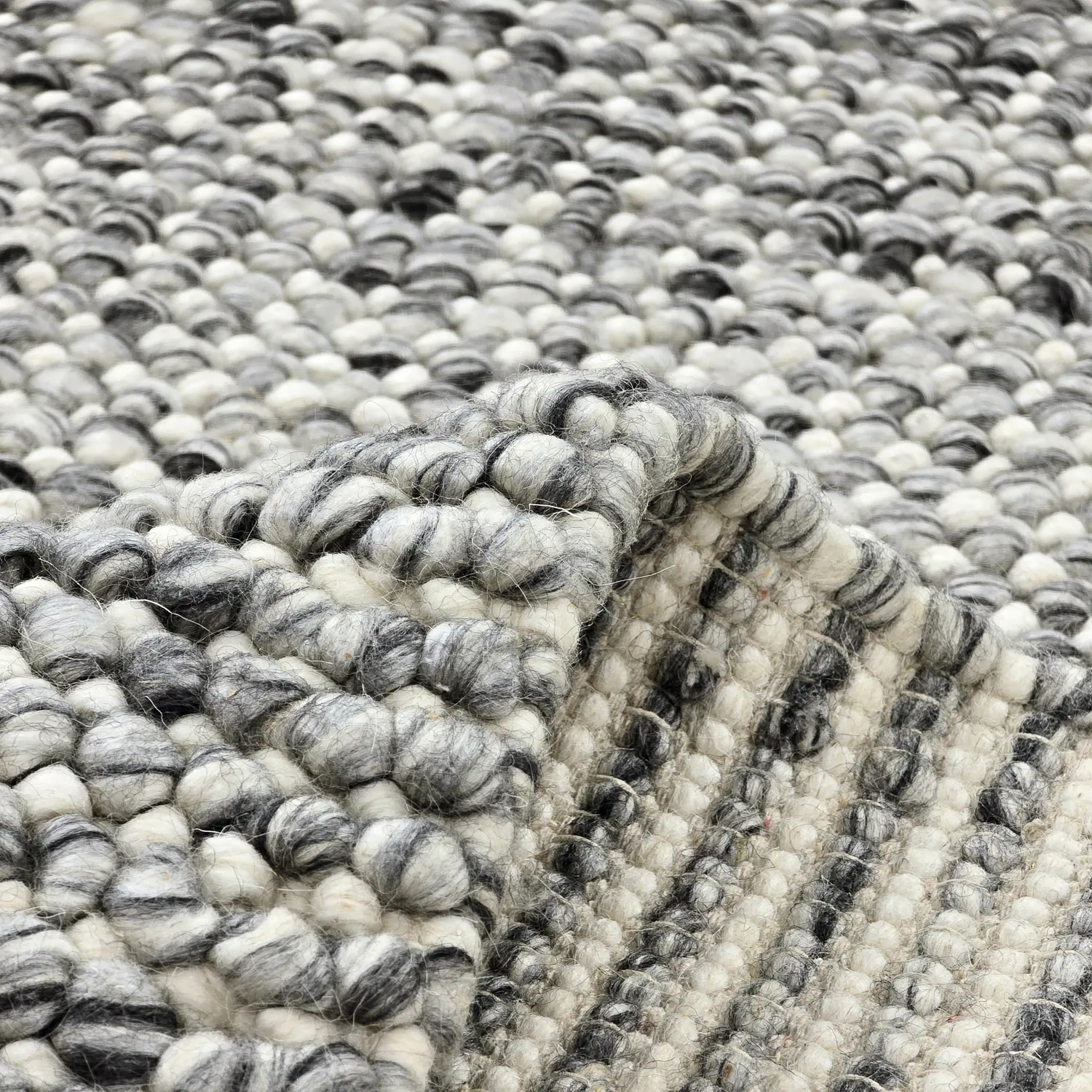 Wollteppich - Mesra (grau/weiß)
