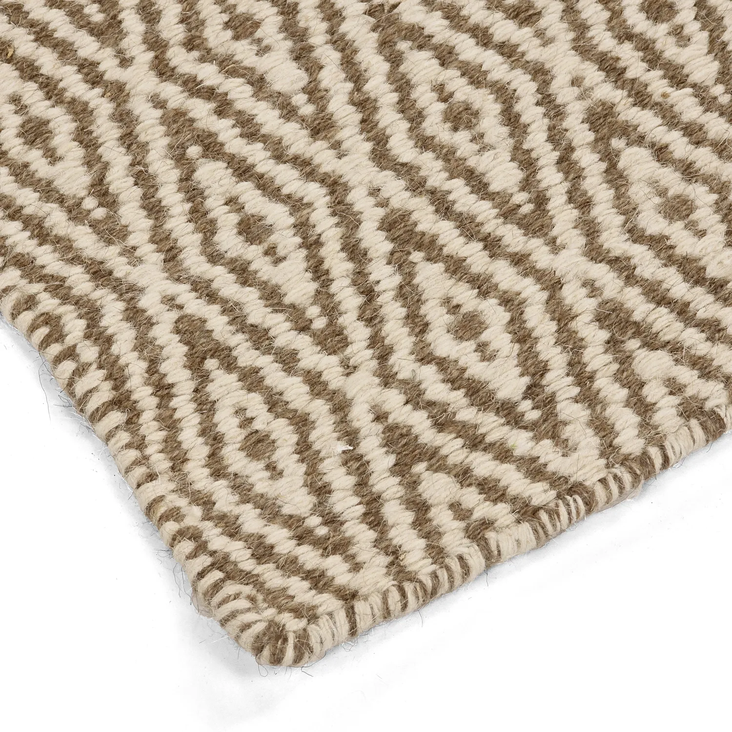 Wollteppich - Monastir (braun/weiß)