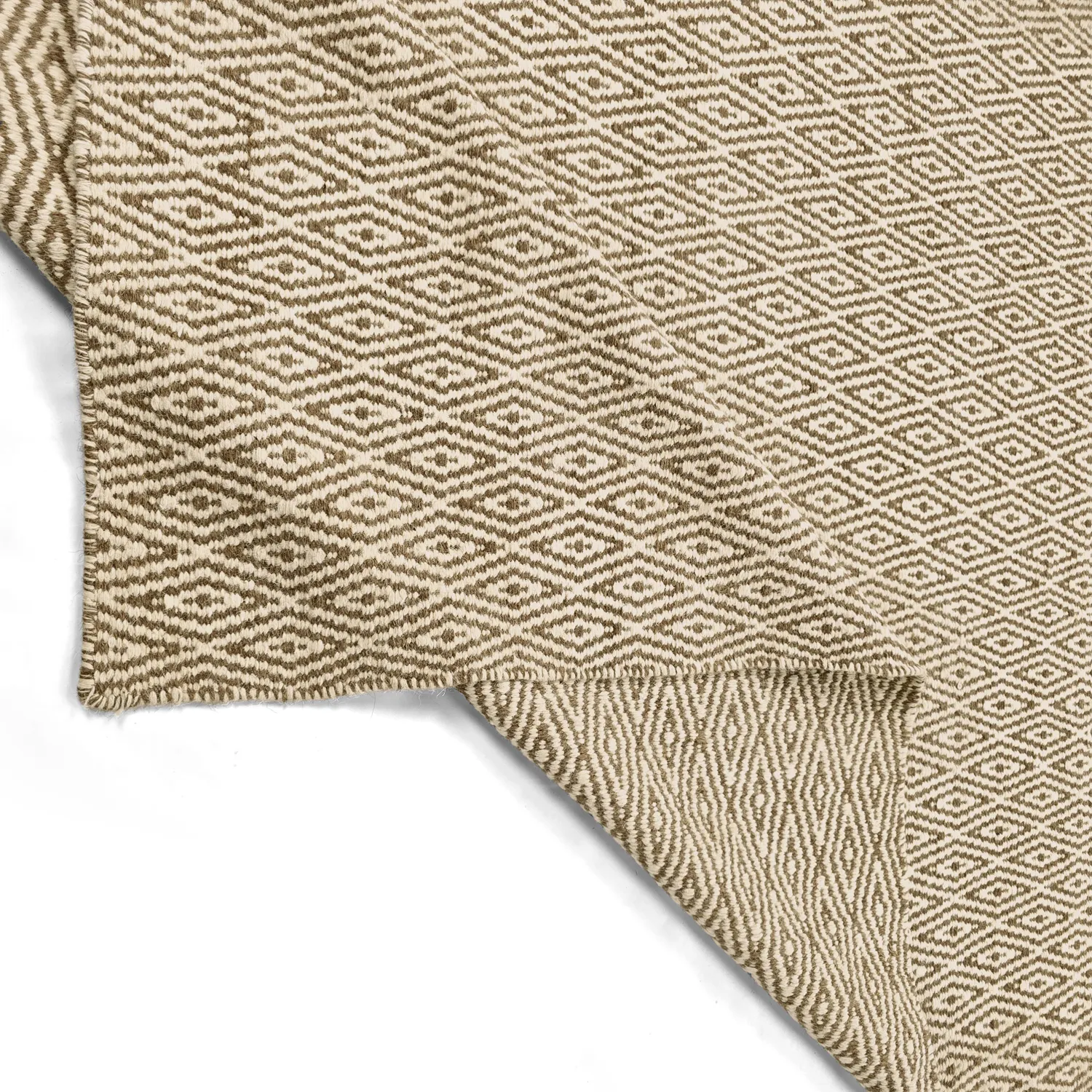 Wollteppich - Monastir (braun/weiß)