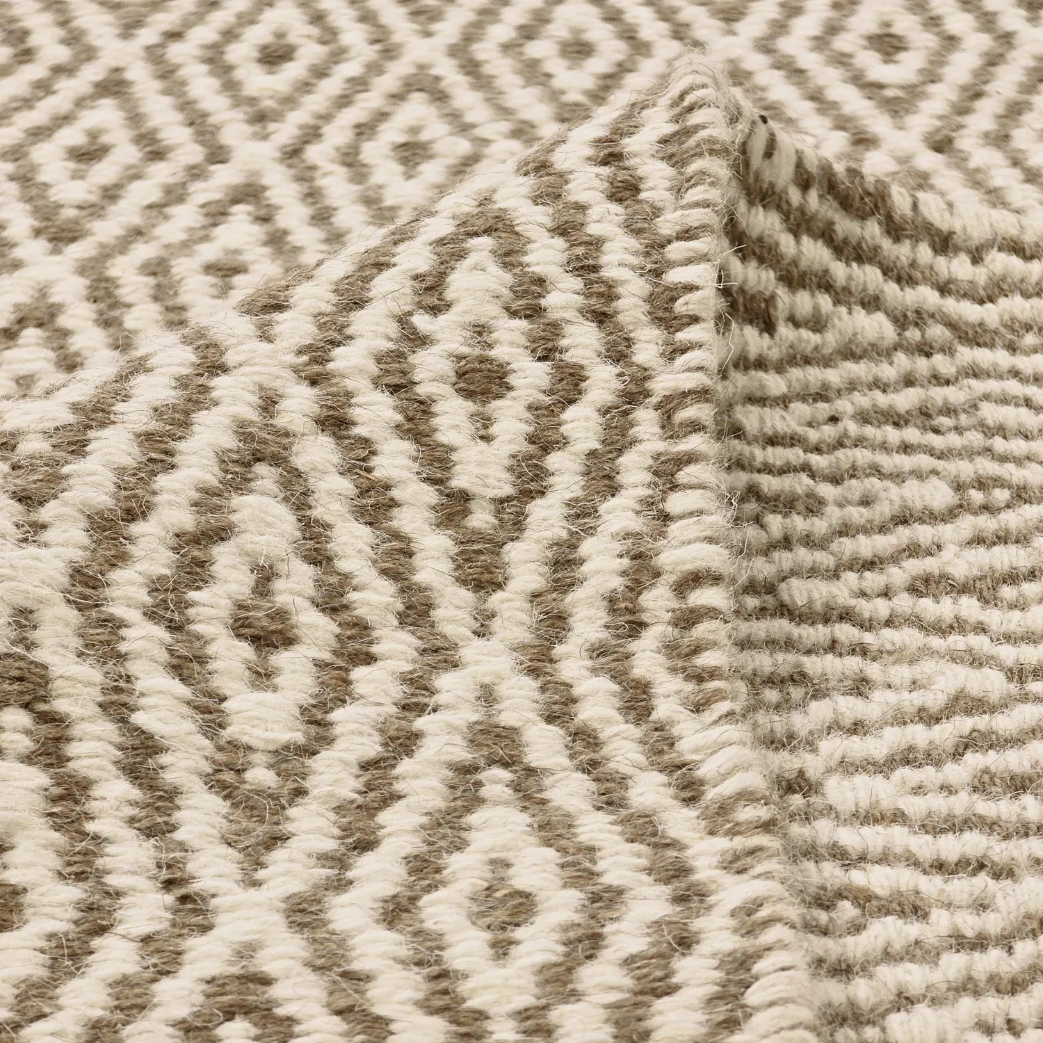 Wollteppich - Monastir (braun/weiß)