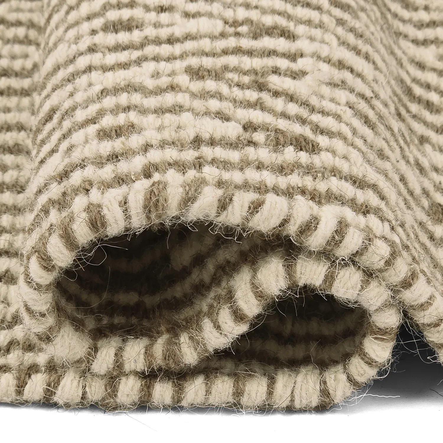 Wollteppich - Monastir (braun/weiß)