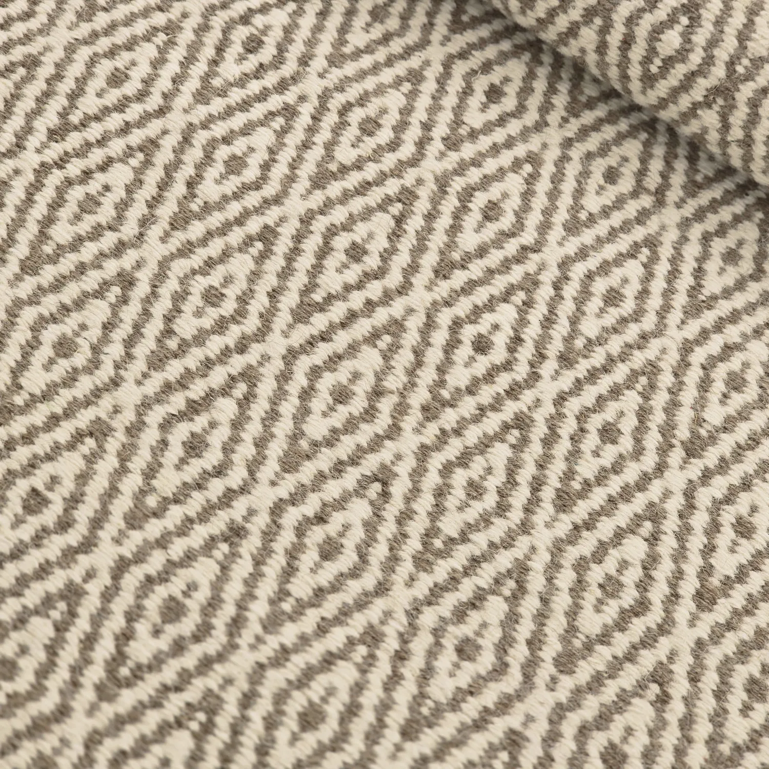 Wollteppich - Monastir (braun/weiß)