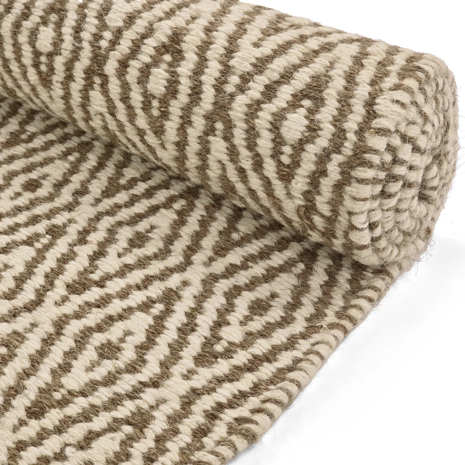 Wollteppich - Monastir (braun/weiß)