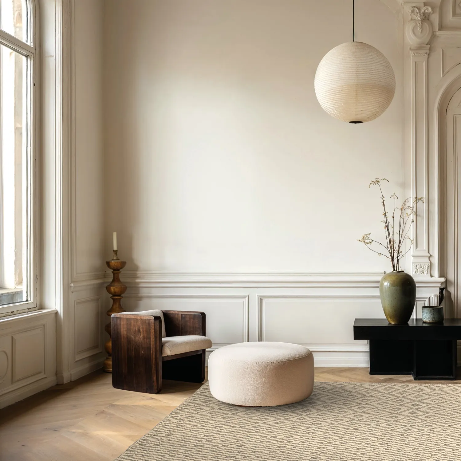 Wollteppich - Monastir (grau/weiß)