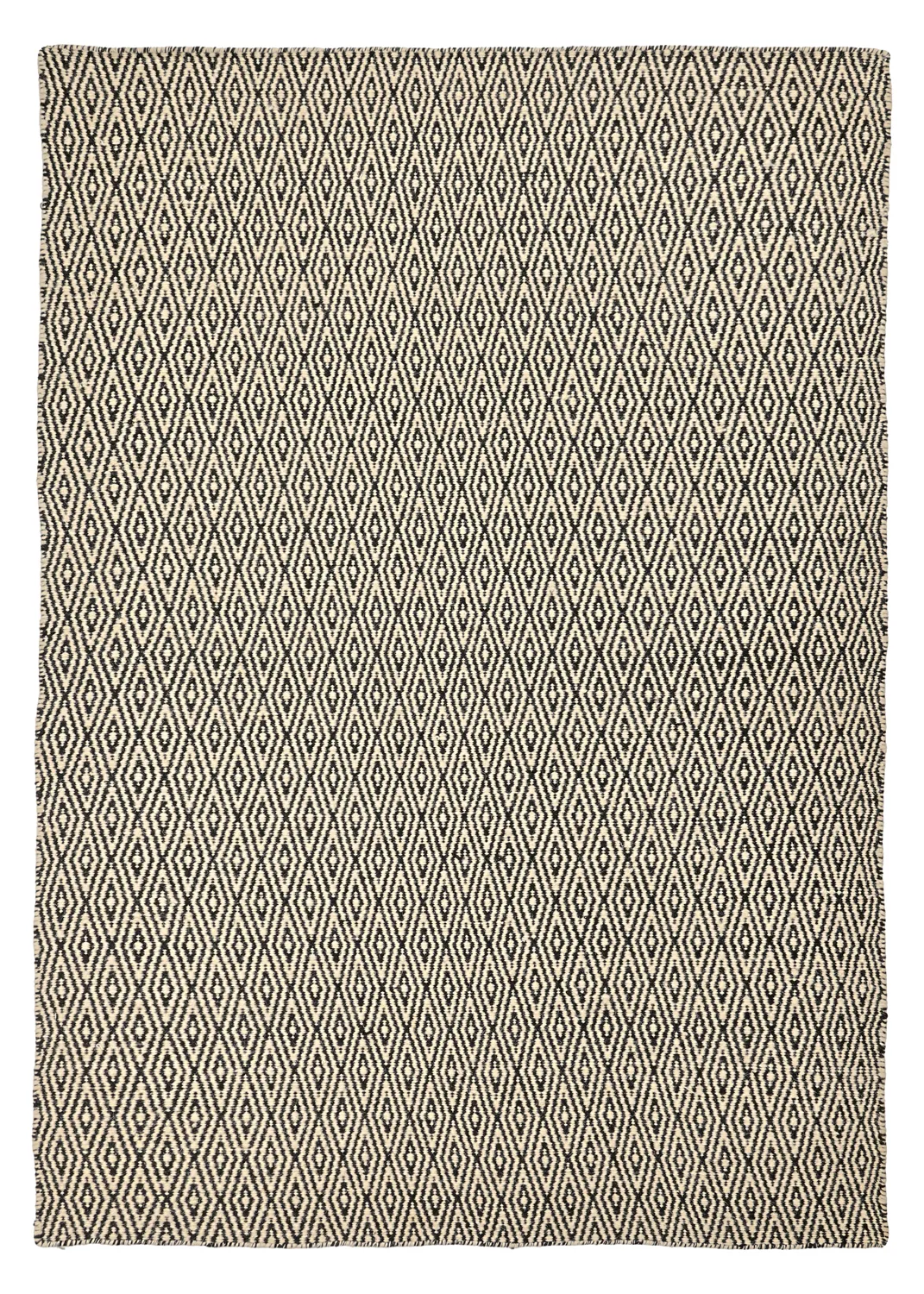 Wollteppich - Monastir (schwarz/weiß)