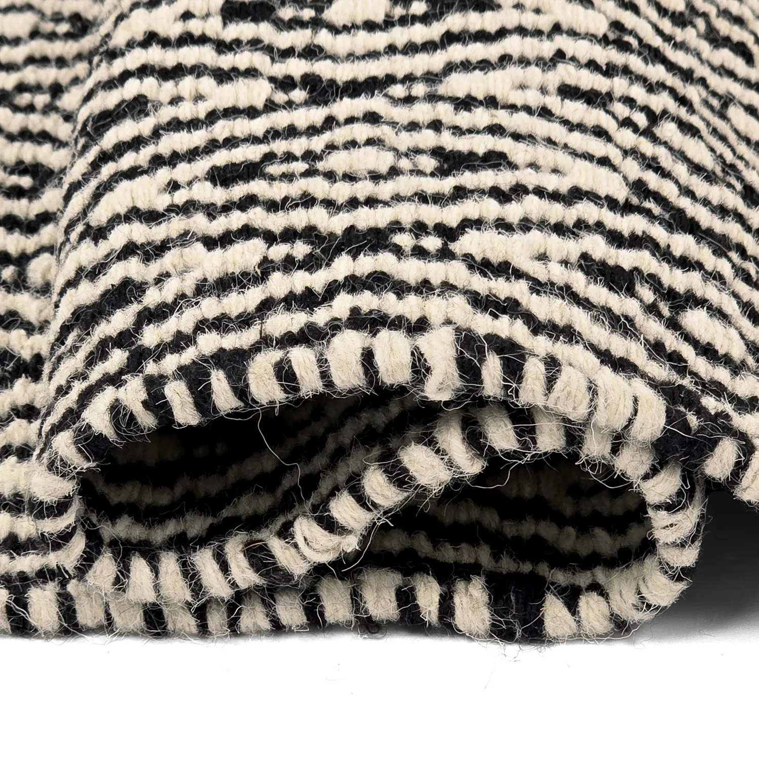 Wollteppich - Monastir (schwarz/weiß)