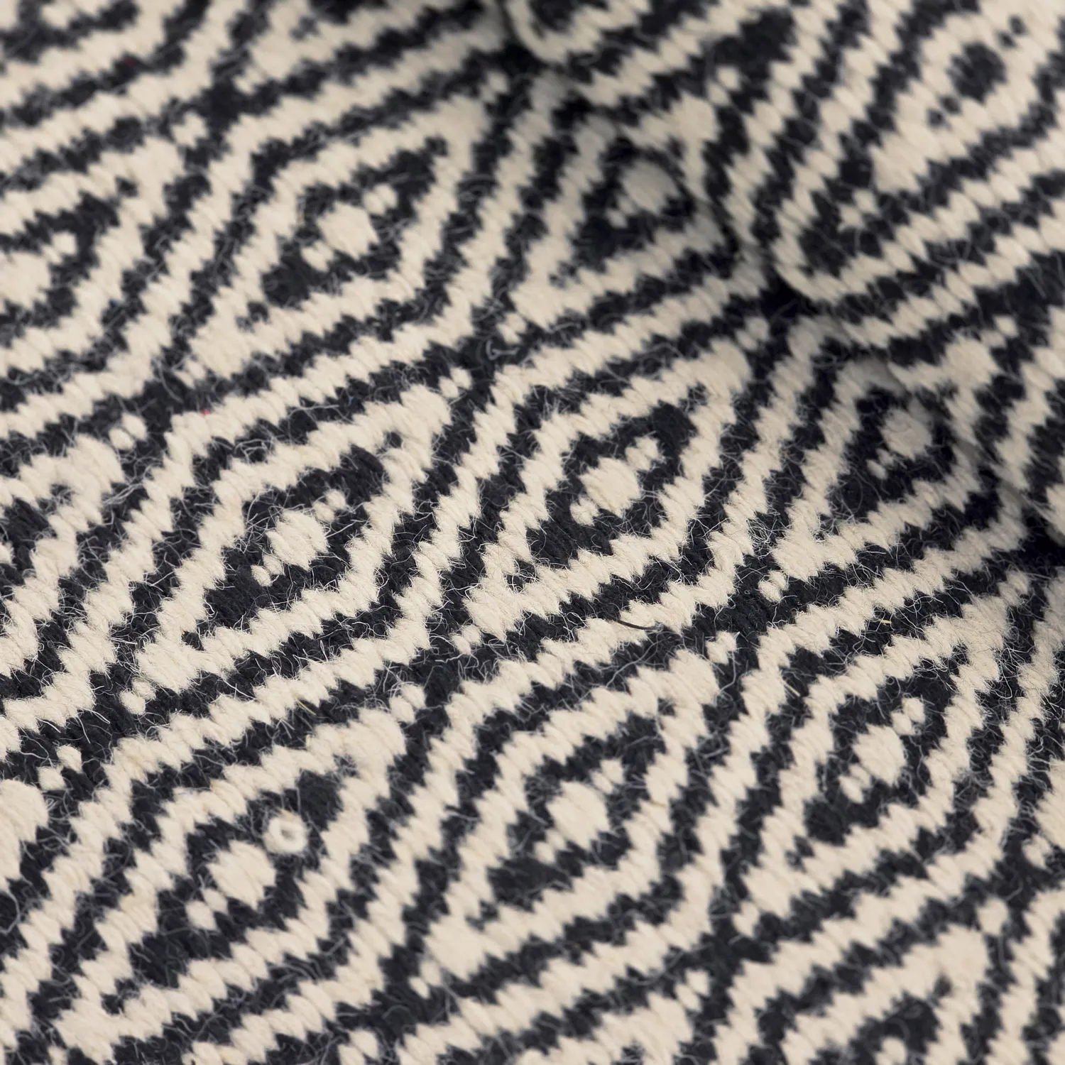 Wollteppich - Monastir (schwarz/weiß)