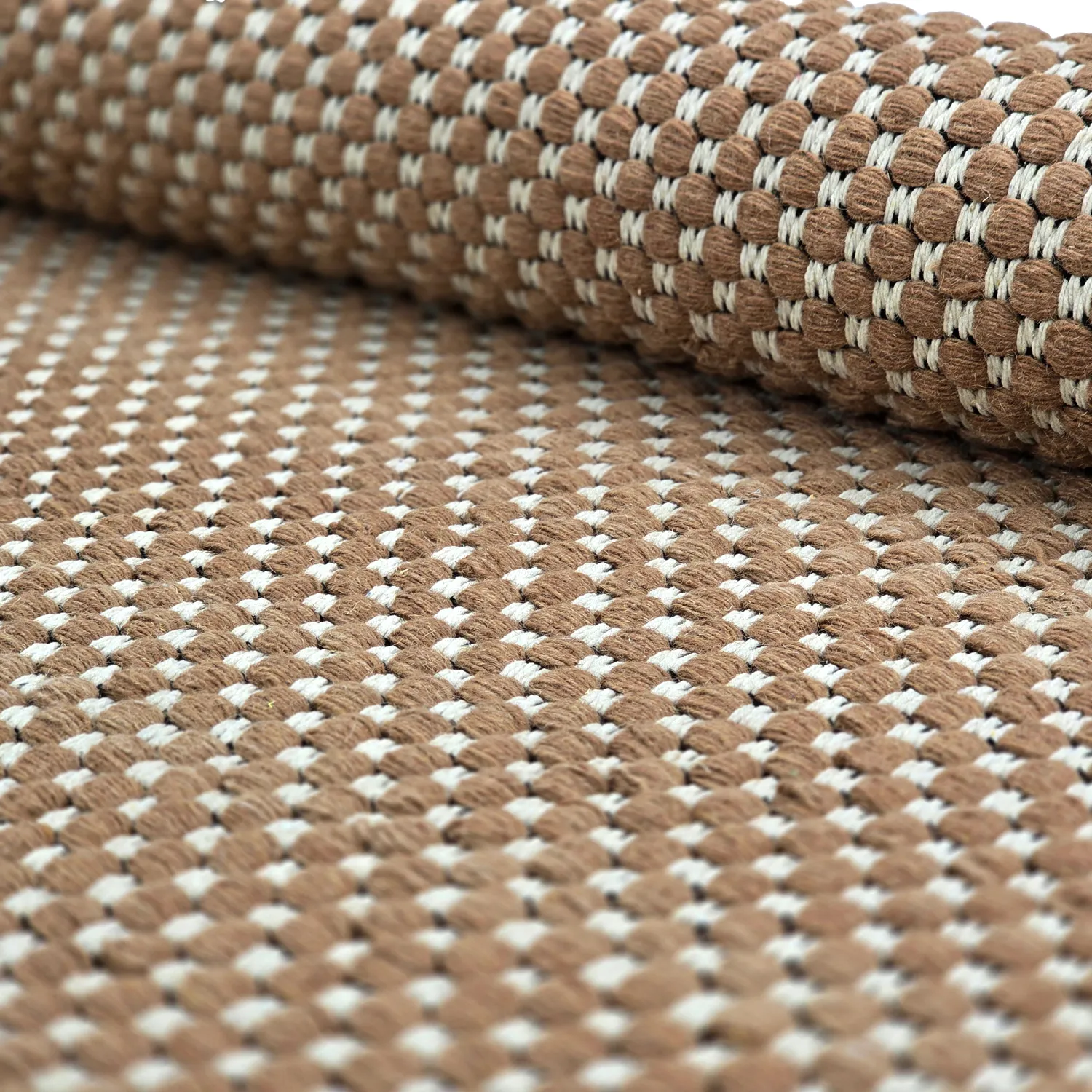 Wollteppich - Ovelia (braun/weiß)