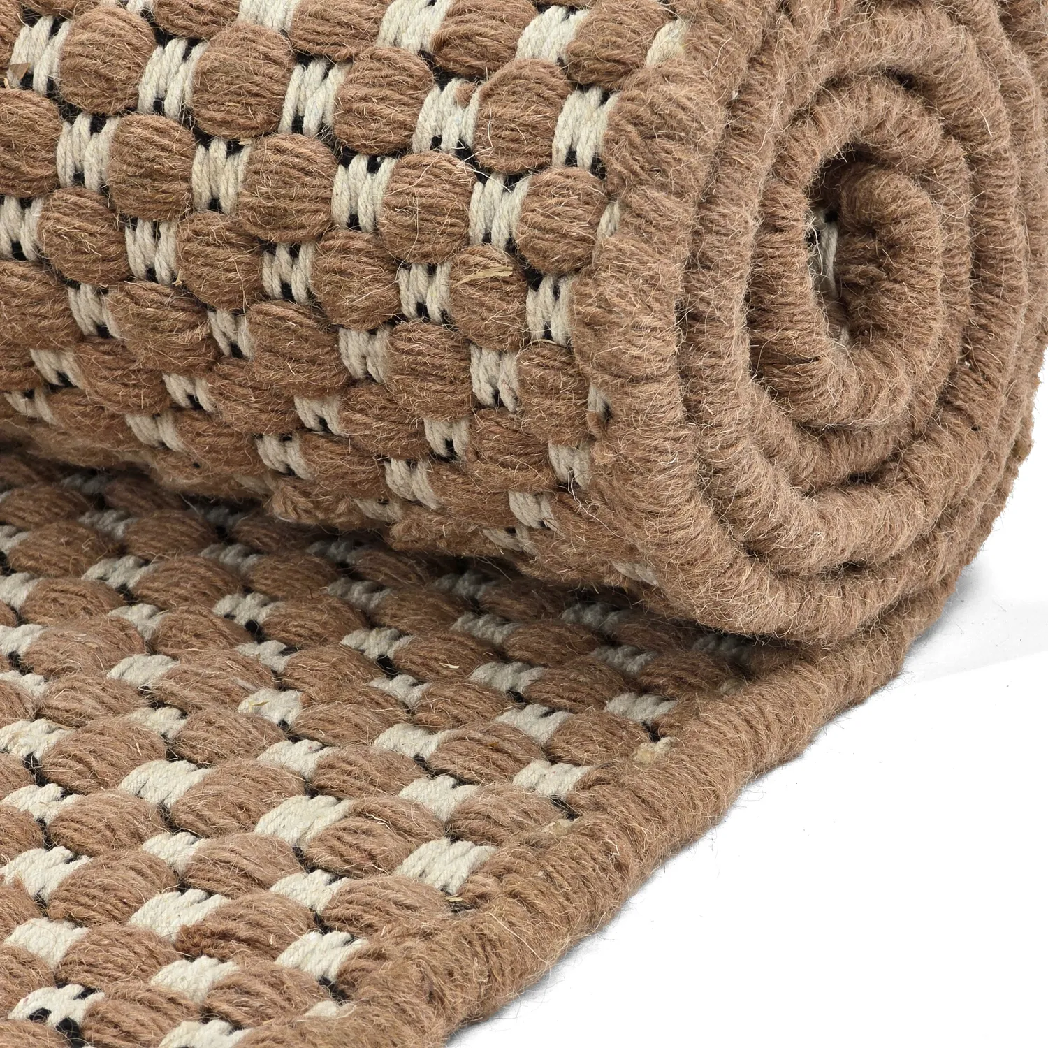 Wollteppich - Ovelia (braun/weiß)