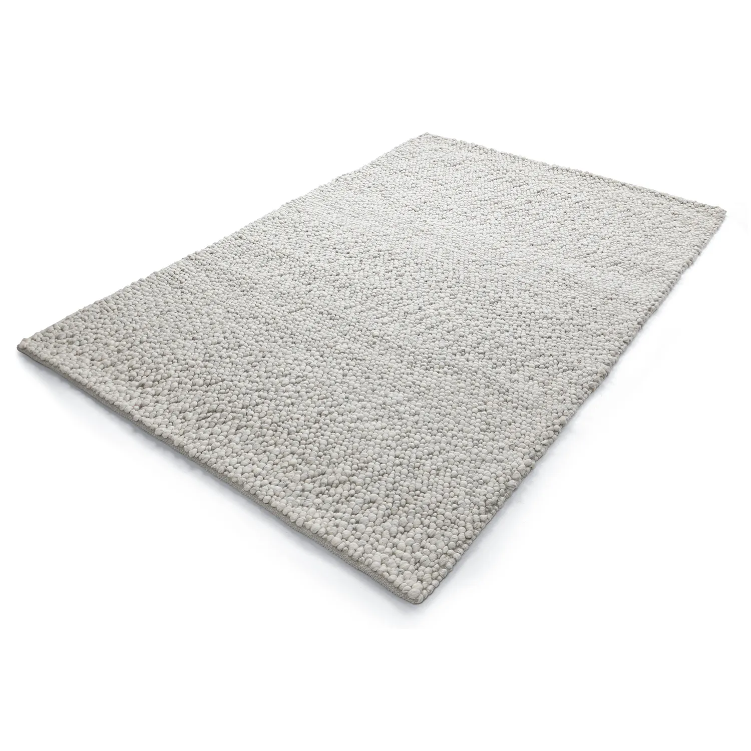 Wollteppich - Sala Irregular Wool Bubble (hellgrau meliert)