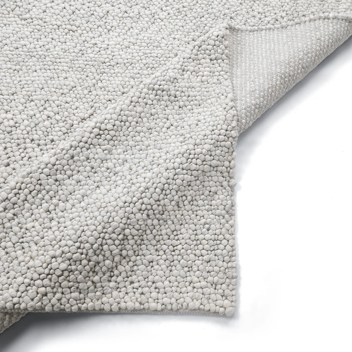 Wollteppich - Sala Irregular Wool Bubble (hellgrau meliert)