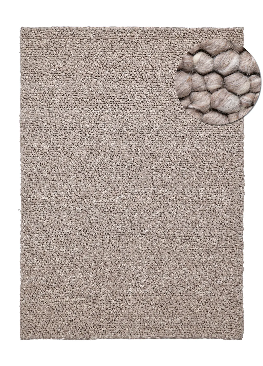 Tapis de laine - Sala Irregular Wool Bubble (taupe/blanc mélange)