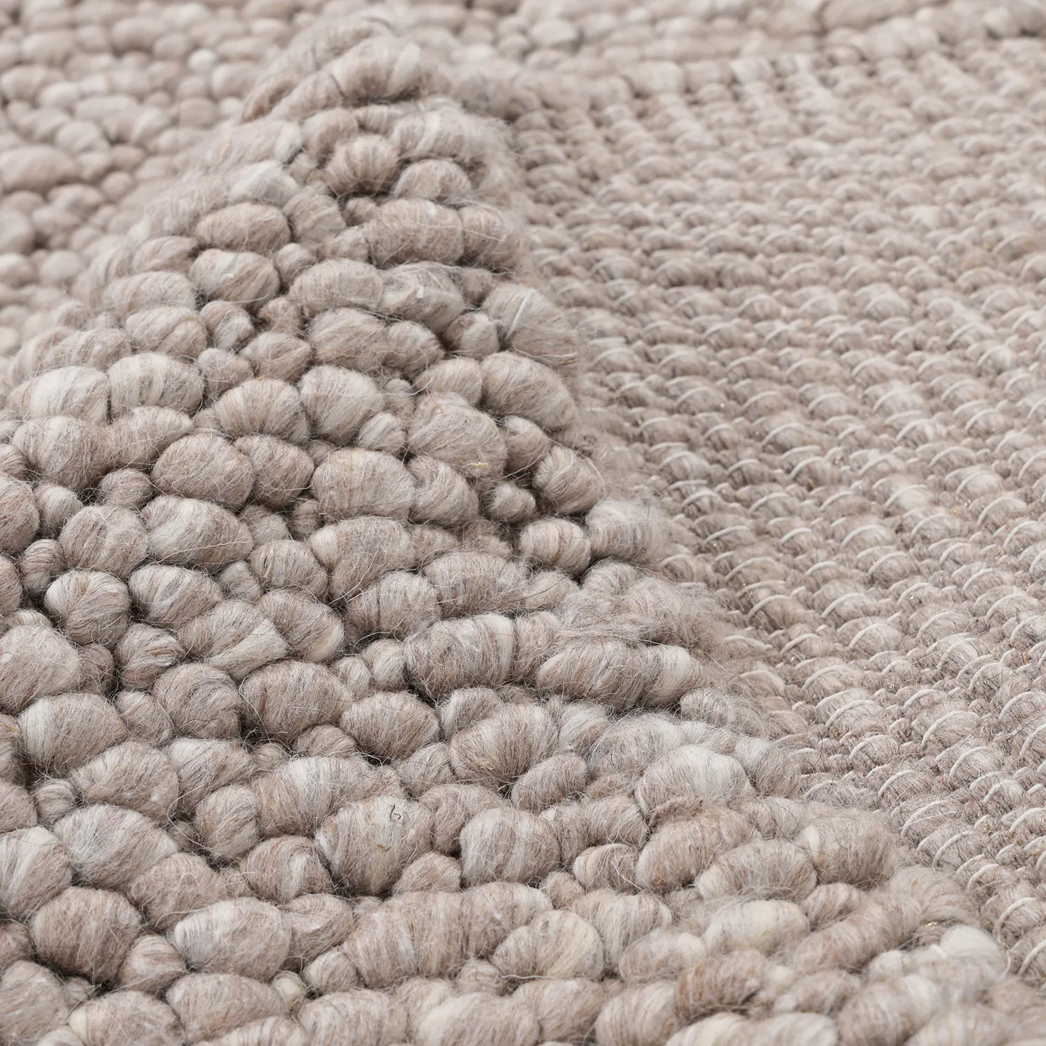 Tapis de laine - Sala Irregular Wool Bubble (taupe/blanc mélange)