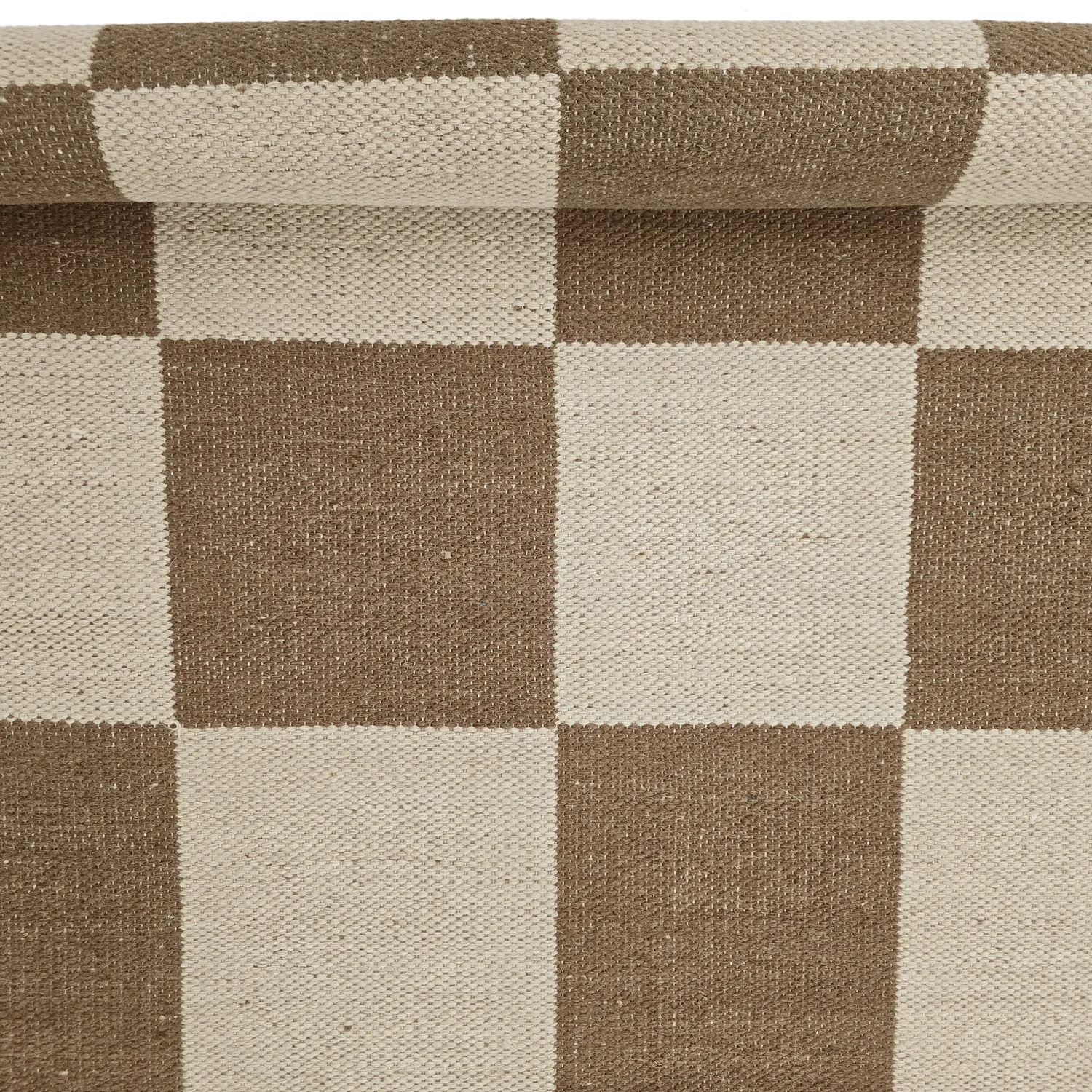 Wollteppich - Scacco (braun/beige)