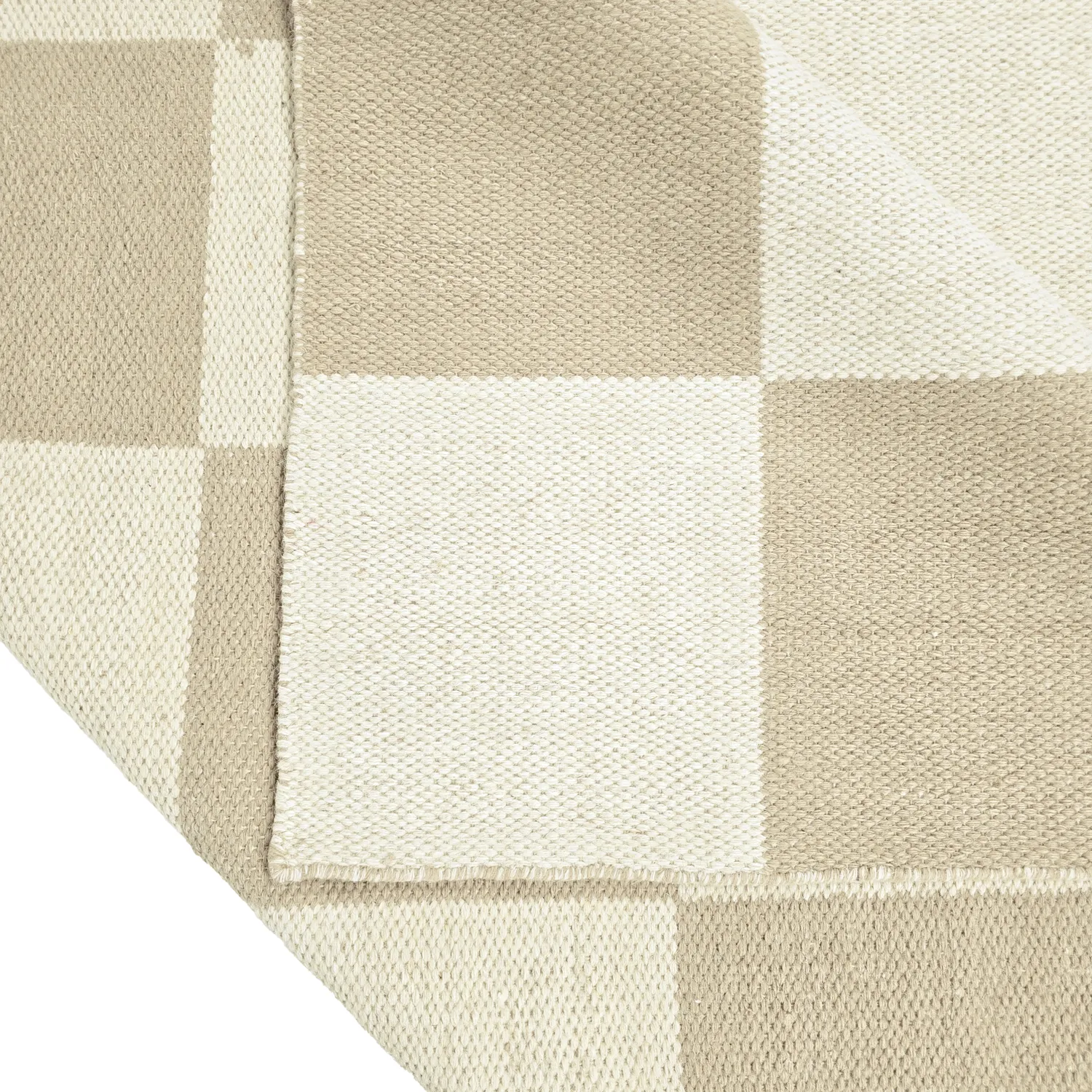 Wollteppich - Scacco (weiß/beige)