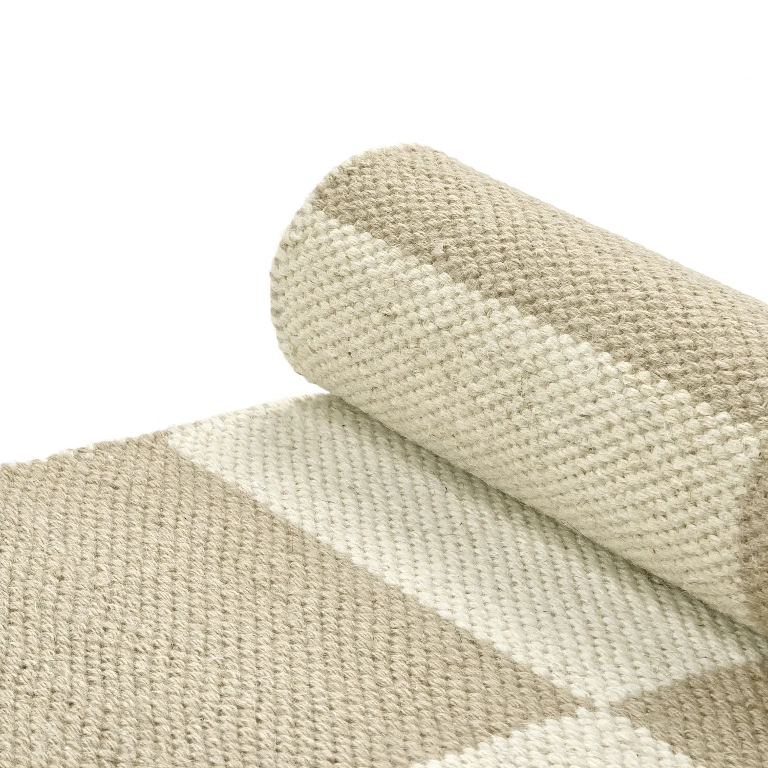 Wollteppich - Scacco (weiß/beige)