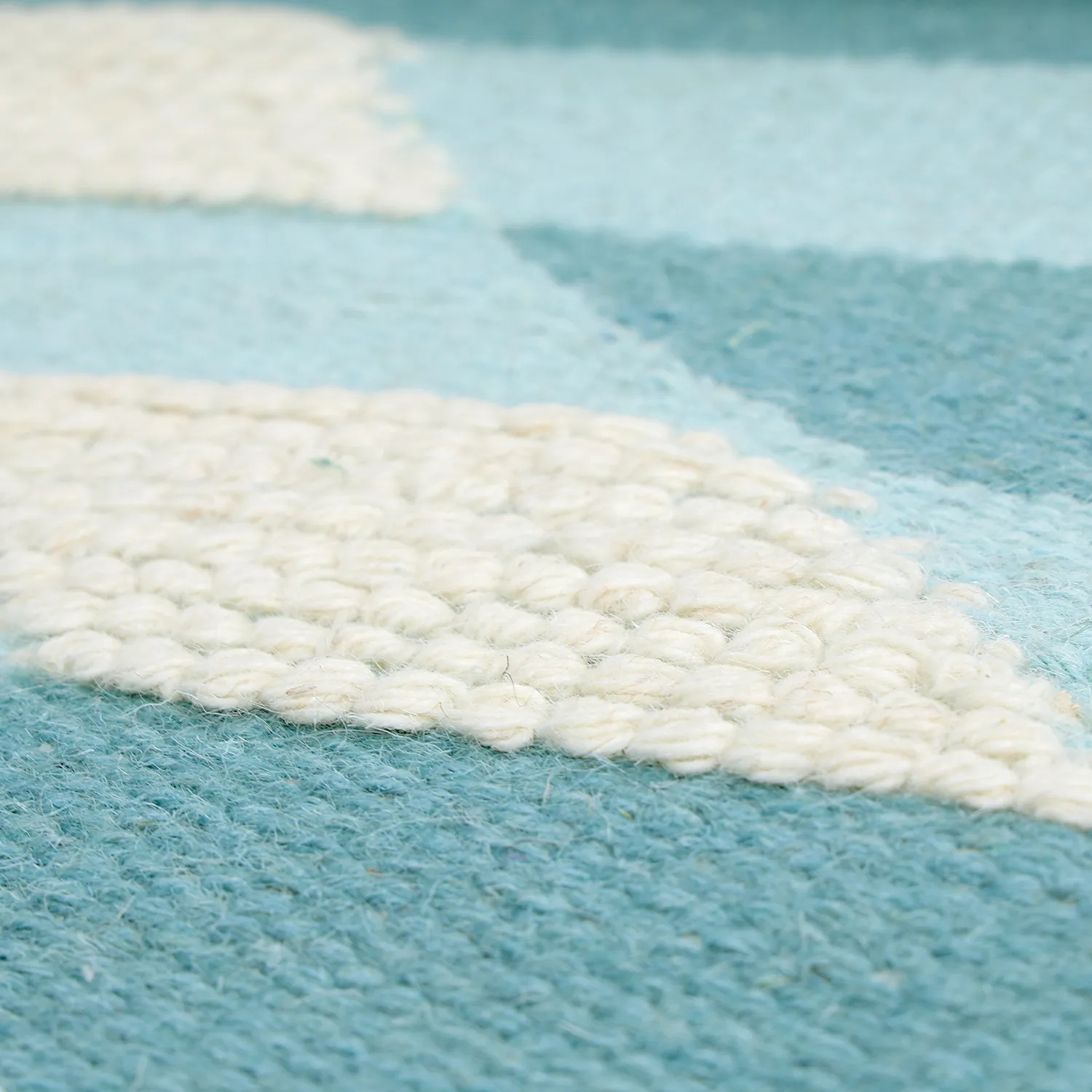 Tapis de laine - Serpa (bleu clair)