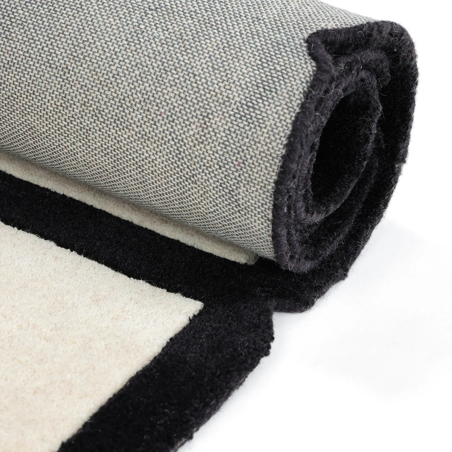 Wollteppich - Syl Hand Tufted Wool Premium (schwarz/weiß)