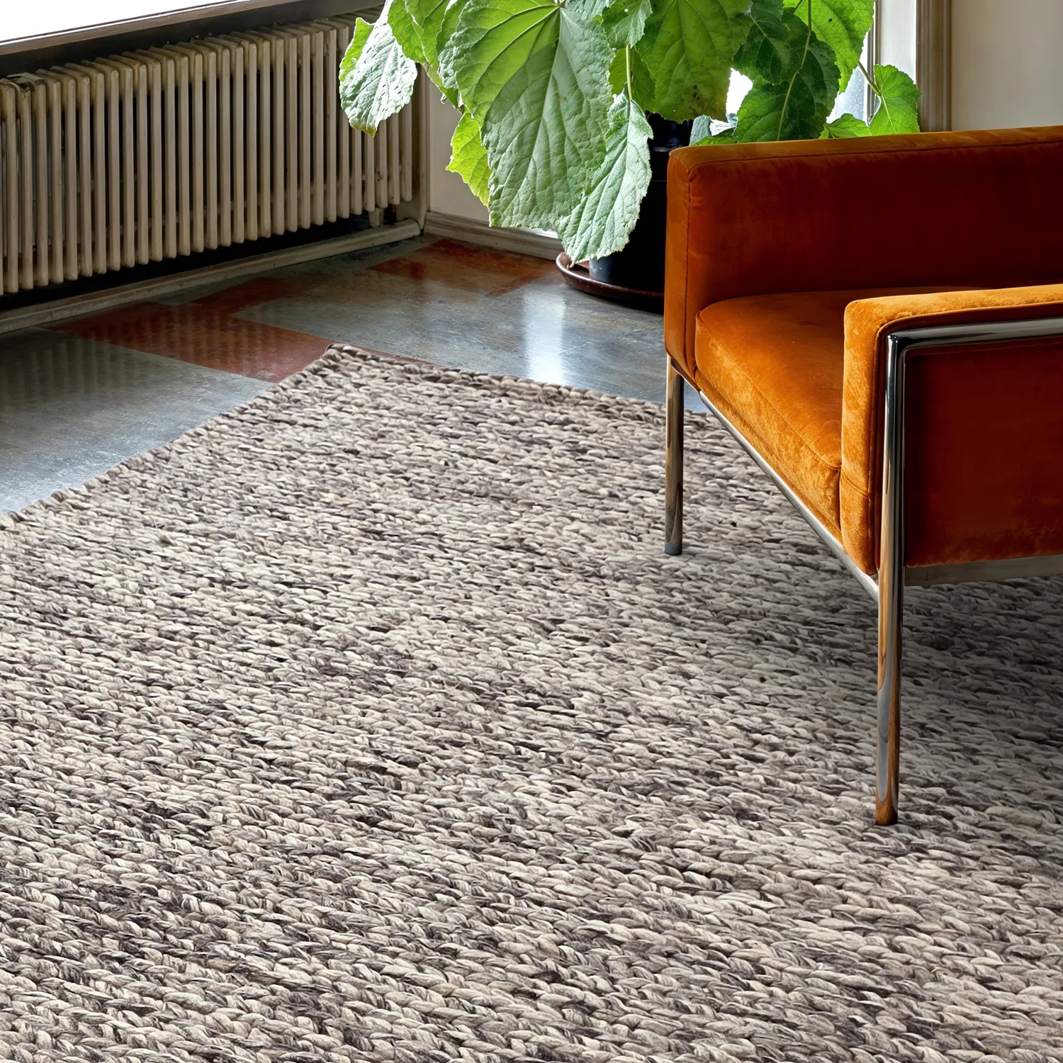 Tapis en laine - Talvia Braided Wool (gris foncé)