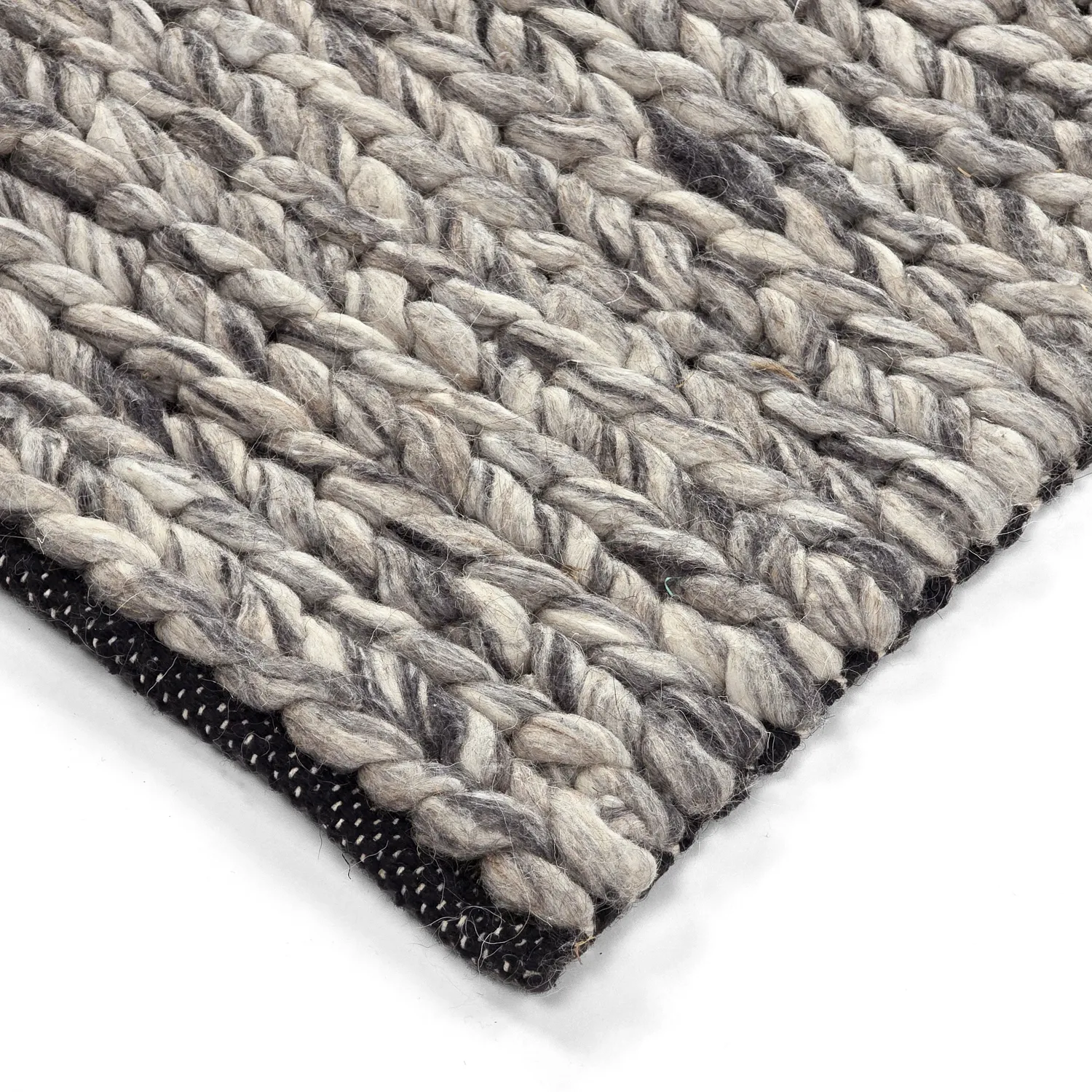 Tapis en laine - Talvia Braided Wool (gris foncé)