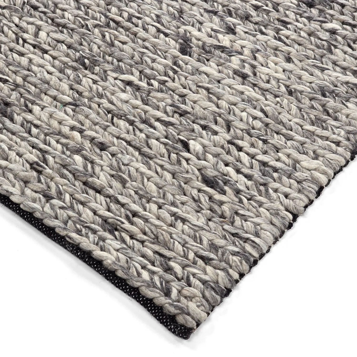 Tapis en laine - Talvia Braided Wool (gris foncé)