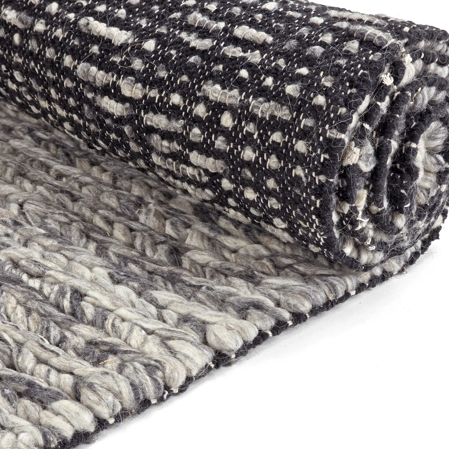 Tapis en laine - Talvia Braided Wool (gris foncé)