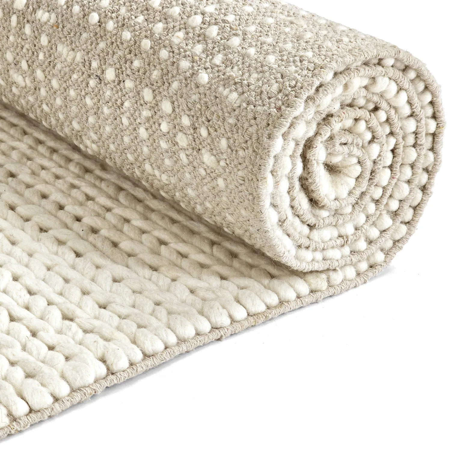 Tapis en laine - Talvia Braided Wool (blanc cassé)