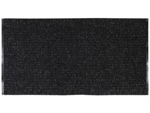 Kunststoffteppiche - Der Horred-Teppich Uni iv Mix (schwarz)
