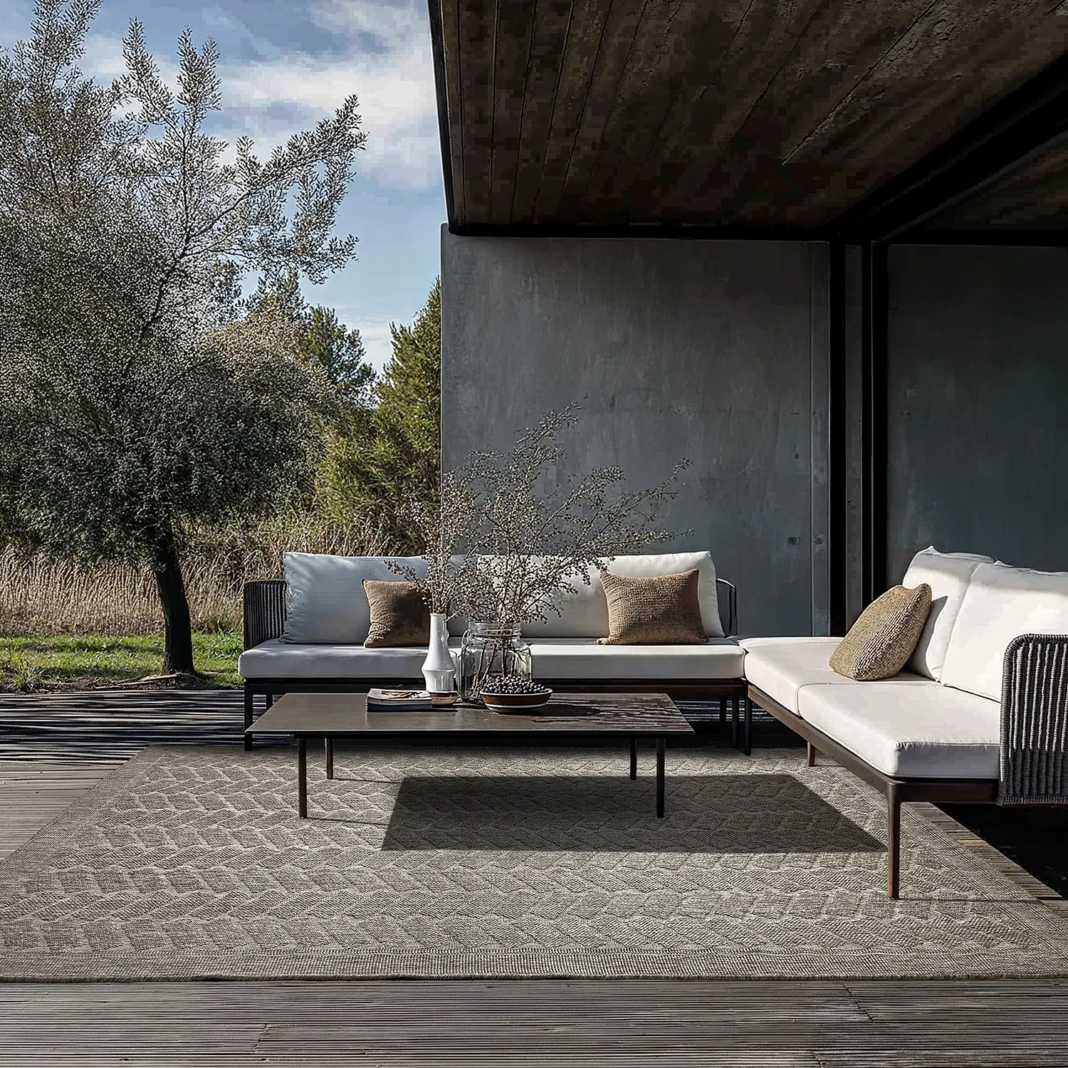 Teppich für innen und außen - Aria (grau)