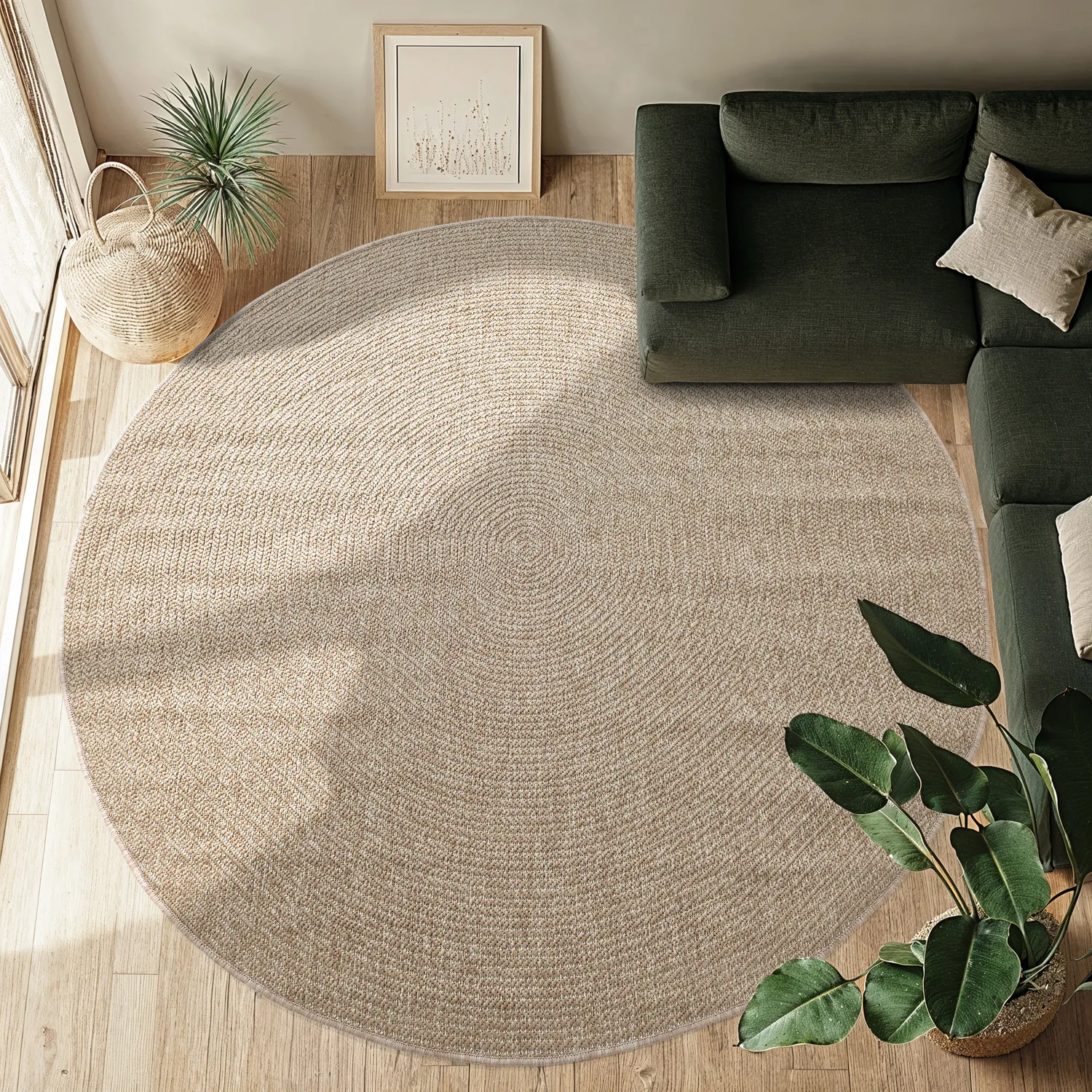 Rund Teppich - Indoor/Outdoor Arlo (beige)