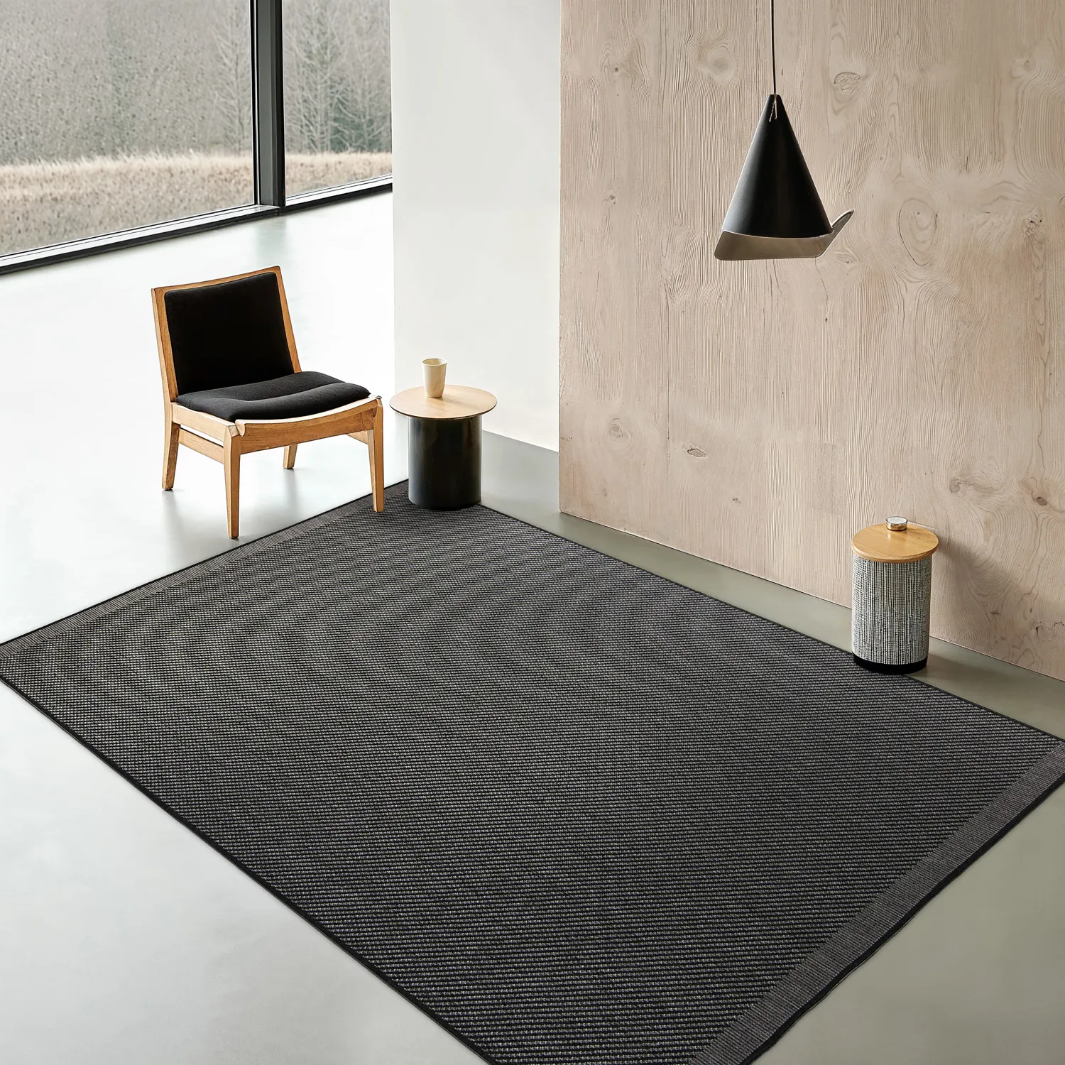 Teppich für innen und außen - Bennett (schwarz)