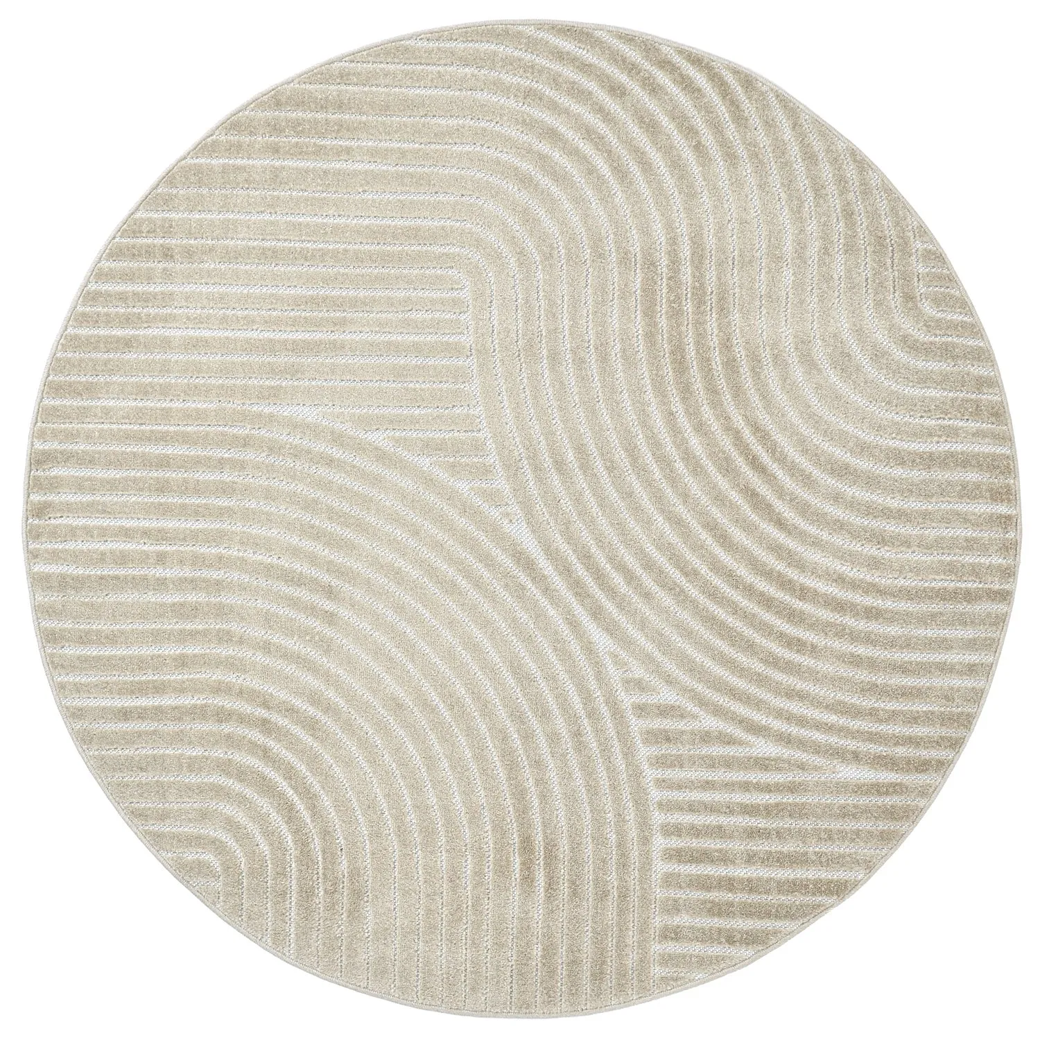 Rund Teppich - Indoor/Outdoor Devon (beige)
