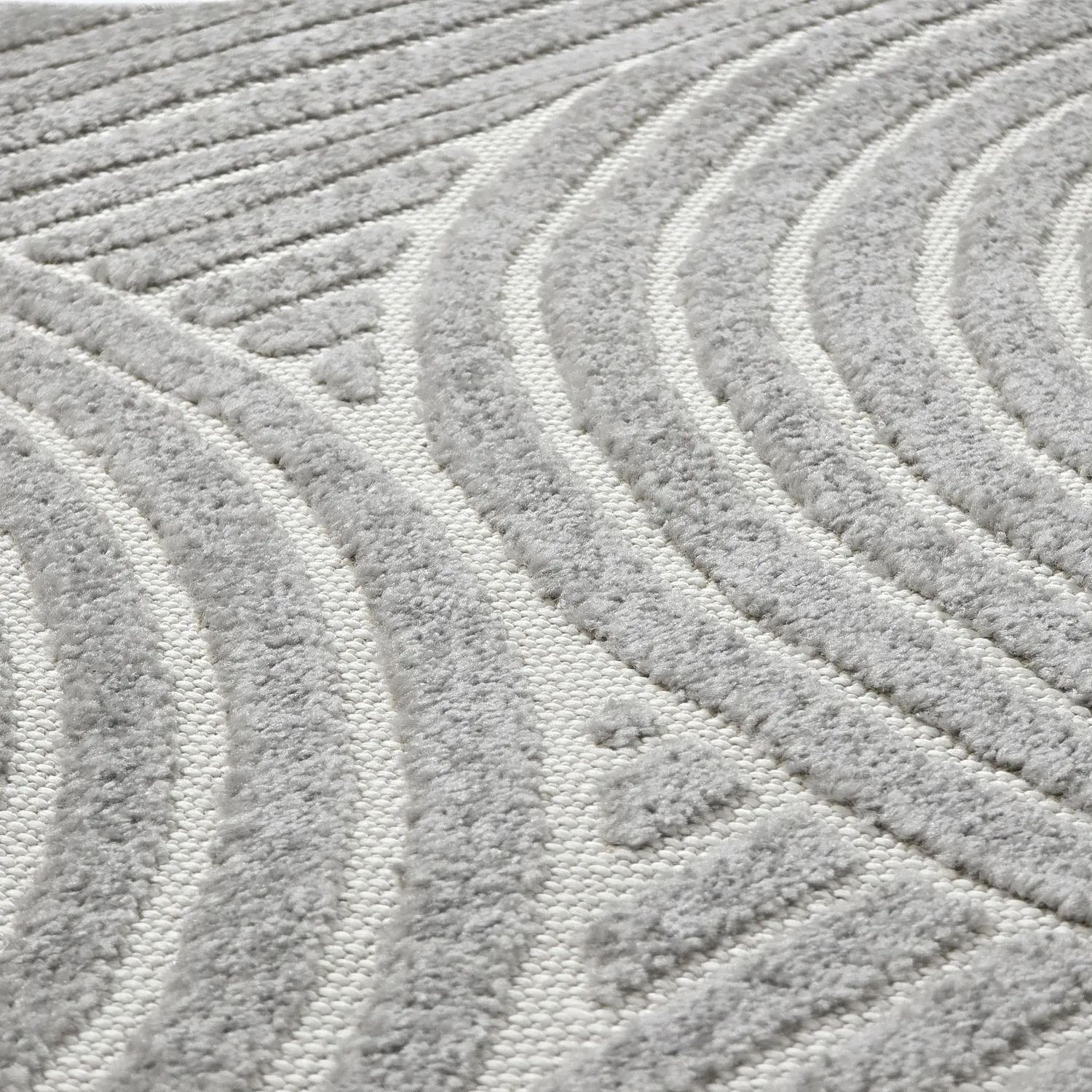 Rund Teppich - Indoor/Outdoor Devon (grau)