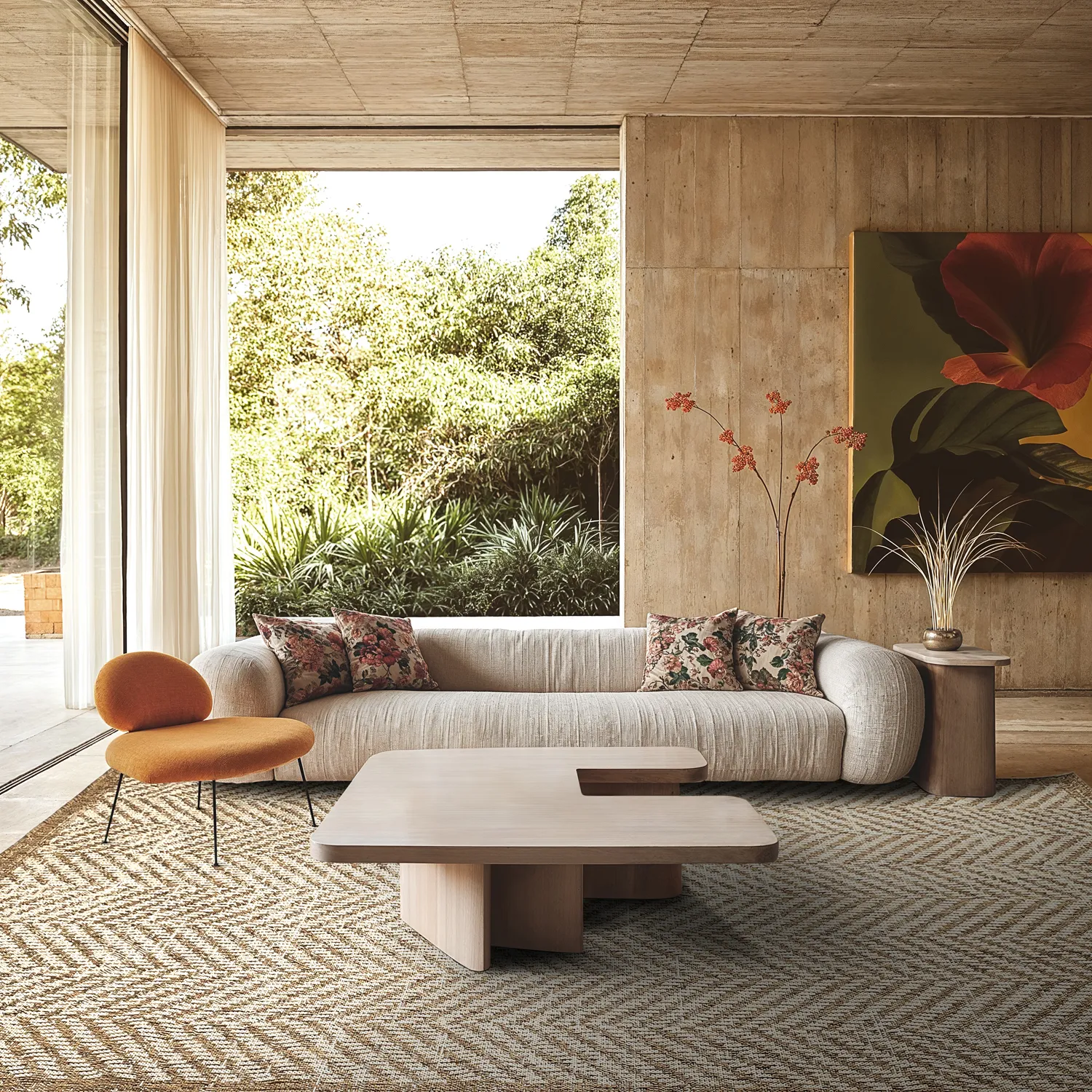 Shaggy intérieur/extérieur - Donora (marron)