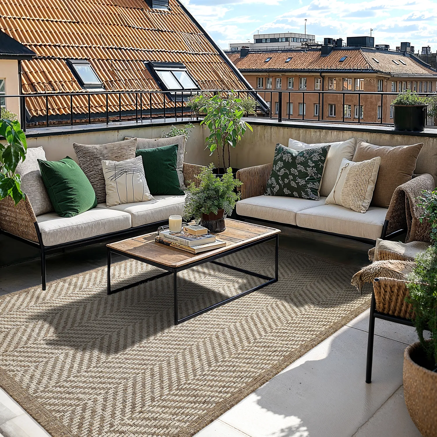 Shaggy intérieur/extérieur - Donora (marron)