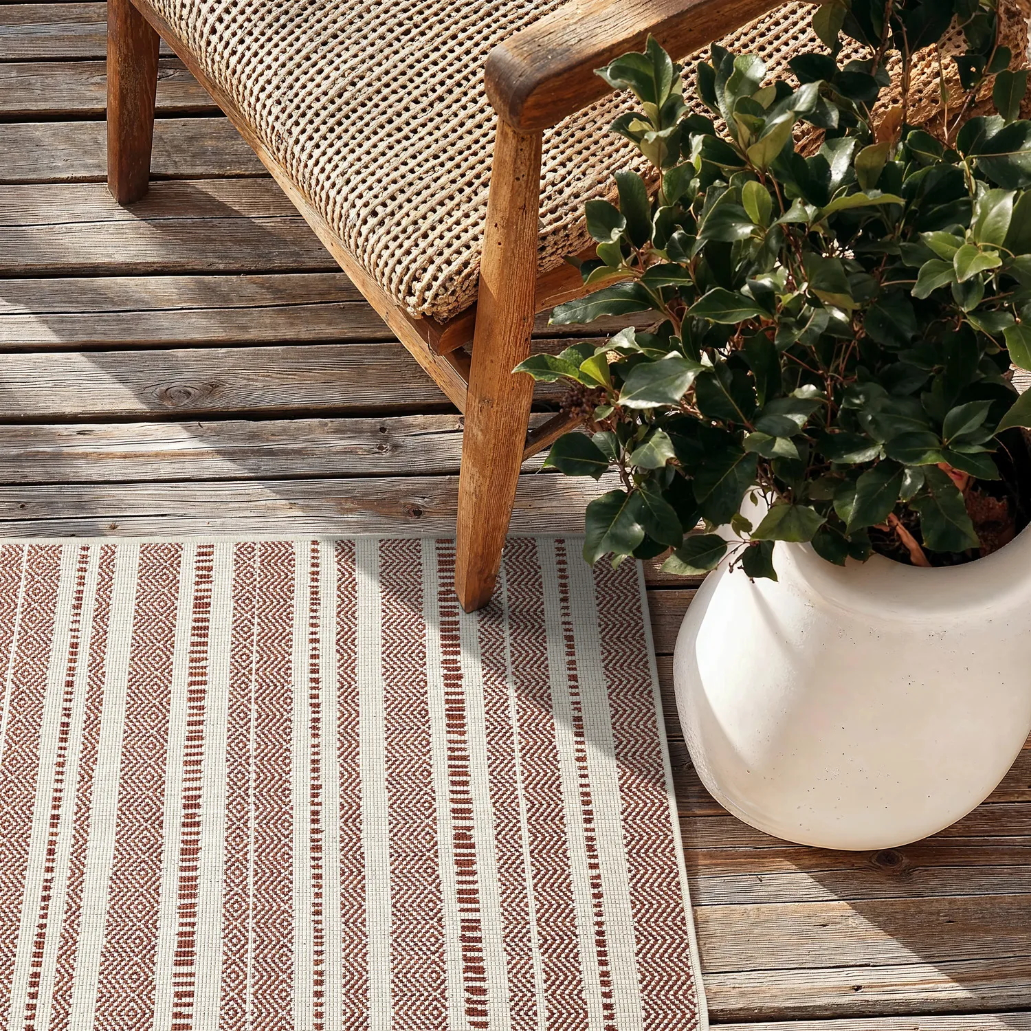 Teppich für innen und außen - Ethan (orange)