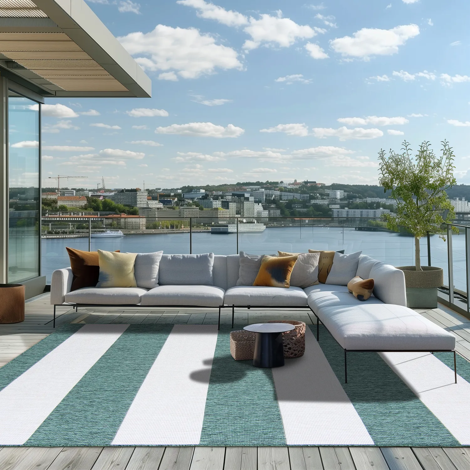 Teppich für innen und außen - Santana (grün)