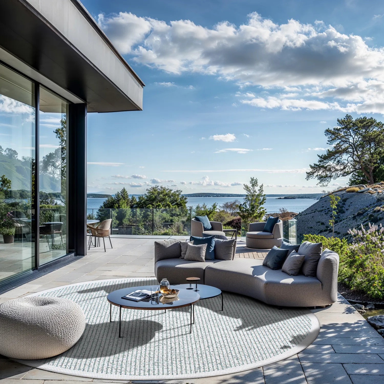 Rund Teppich - Tromsø (grün)