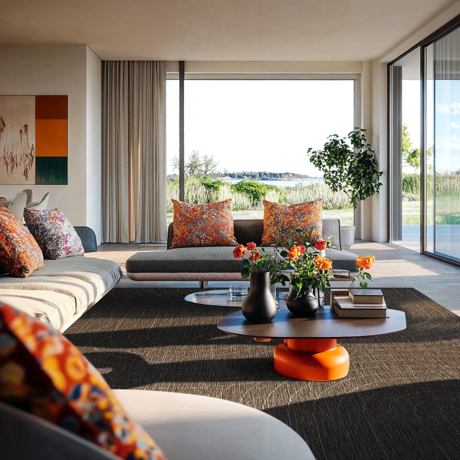 Teppich für innen und außen - Hayden (schwarz)