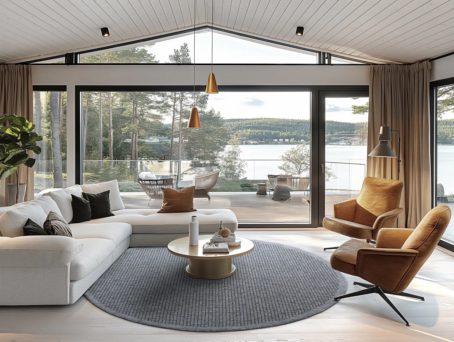 Rund Teppich - Tromsø (anthrazit)