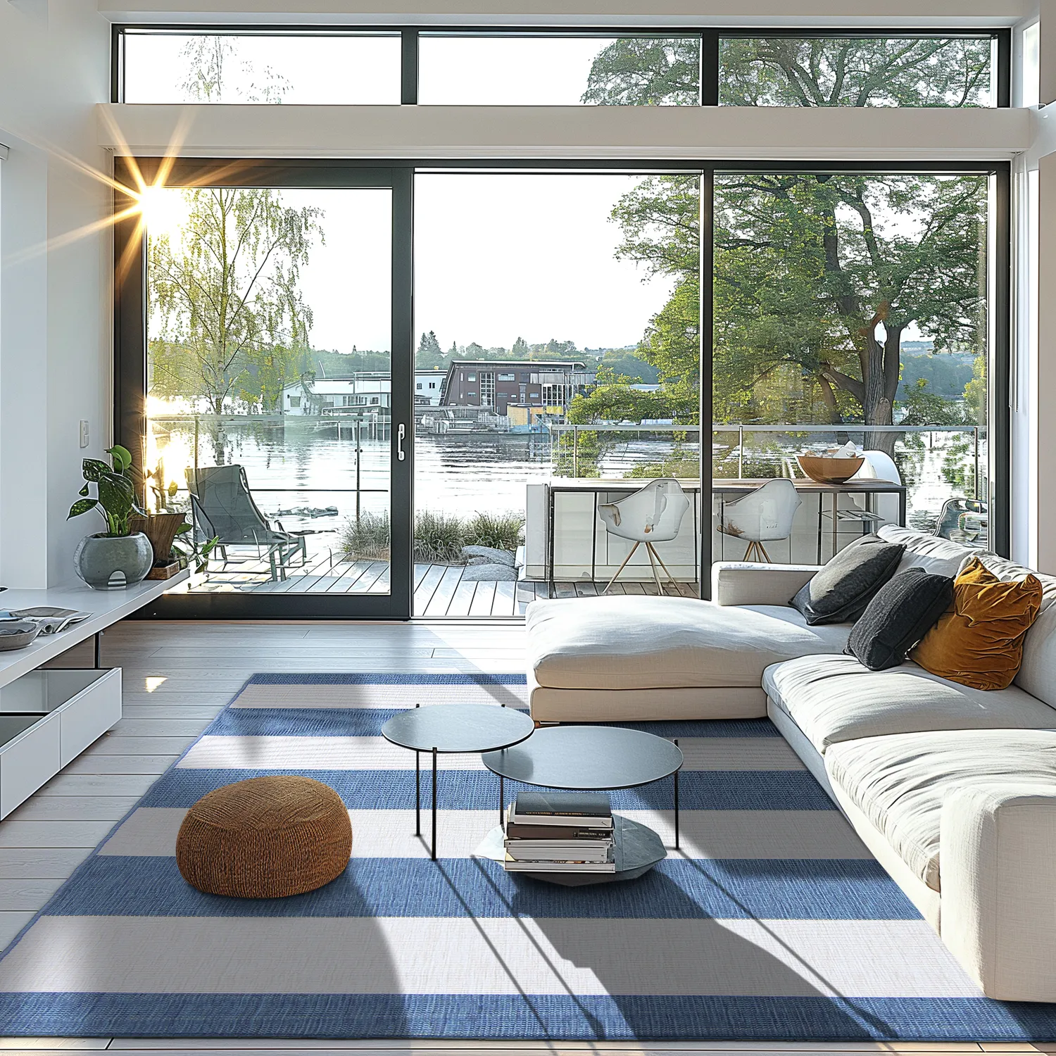 Teppich für innen und außen - Santana (blau)